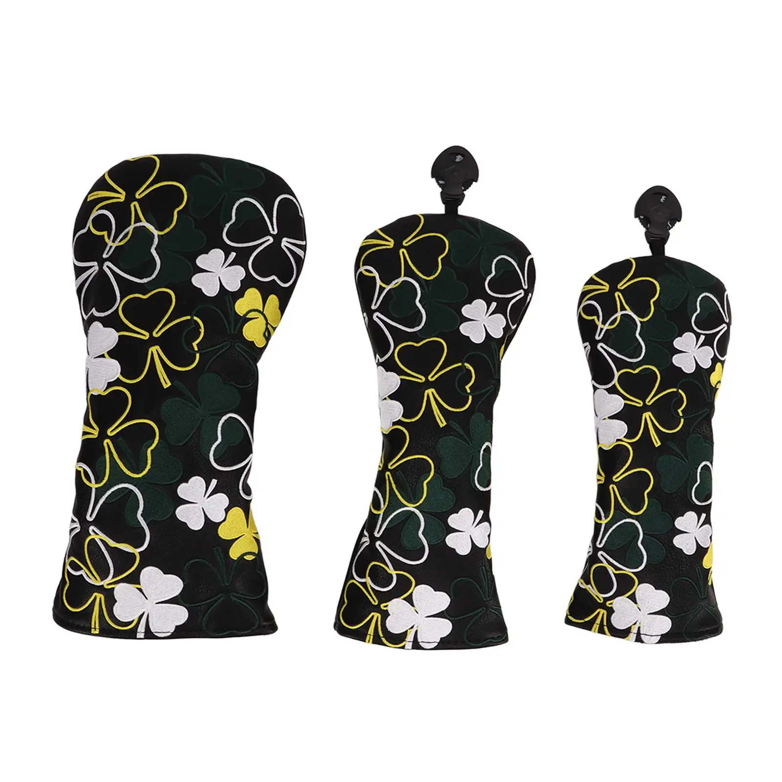 Four Leaf Clover Pattern Golf Club Headcover Soft PU Rotating Number Tag for driver Wood Black Color
Four Leaf Clover Pattern Golf Club Headcover Soft PU Rotating Number Tag for driver Wood Black Color