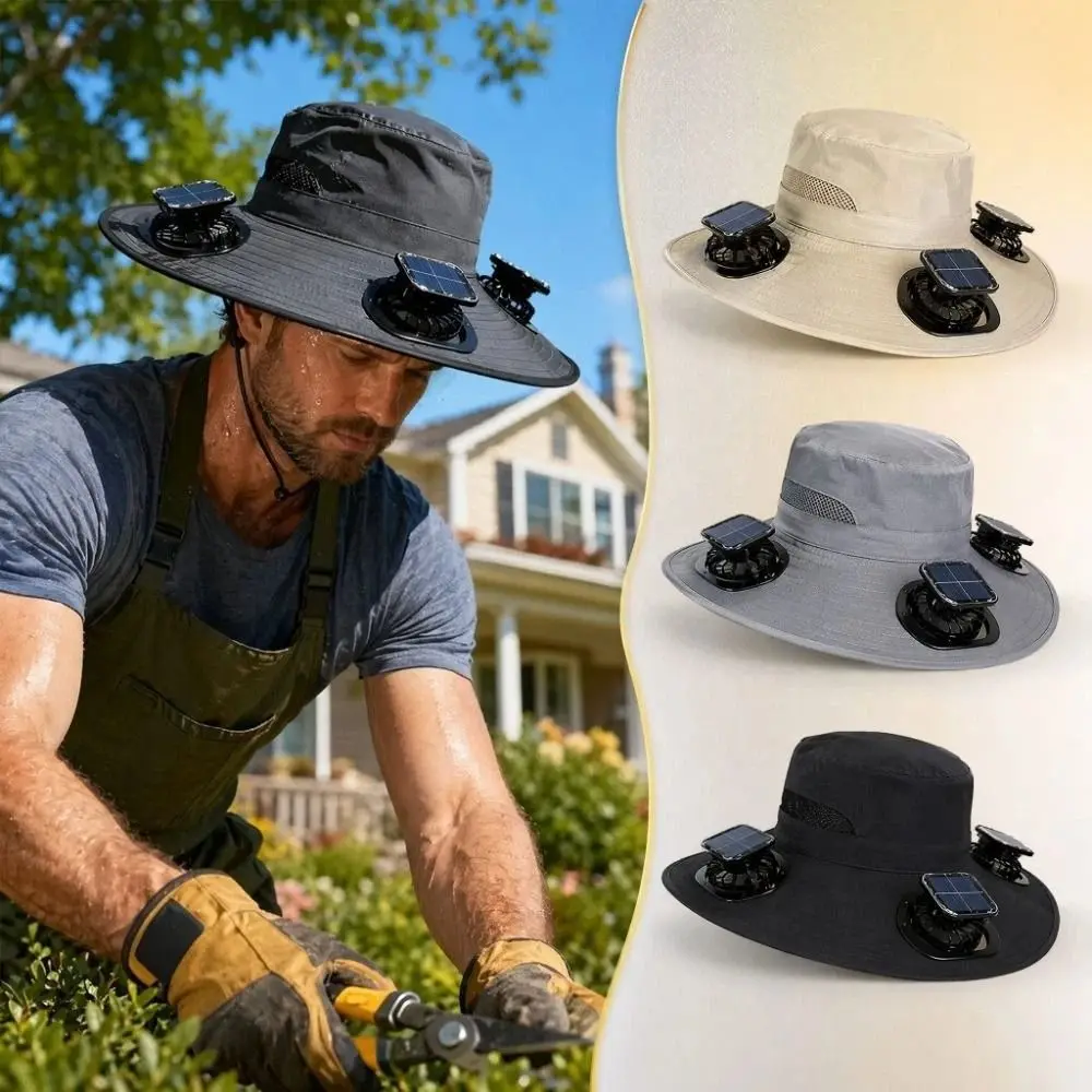 3 Fans Solar Fan Hat UV Protection Strong Wind Summer Fan Visor Cap Breathable Portable Fishing Bucket Hat Hot Weather
3 Fans Solar Fan Hat UV Protection Strong Wind Summer Fan Visor Cap Breathable Portable Fishing Bucket Hat Hot Weather