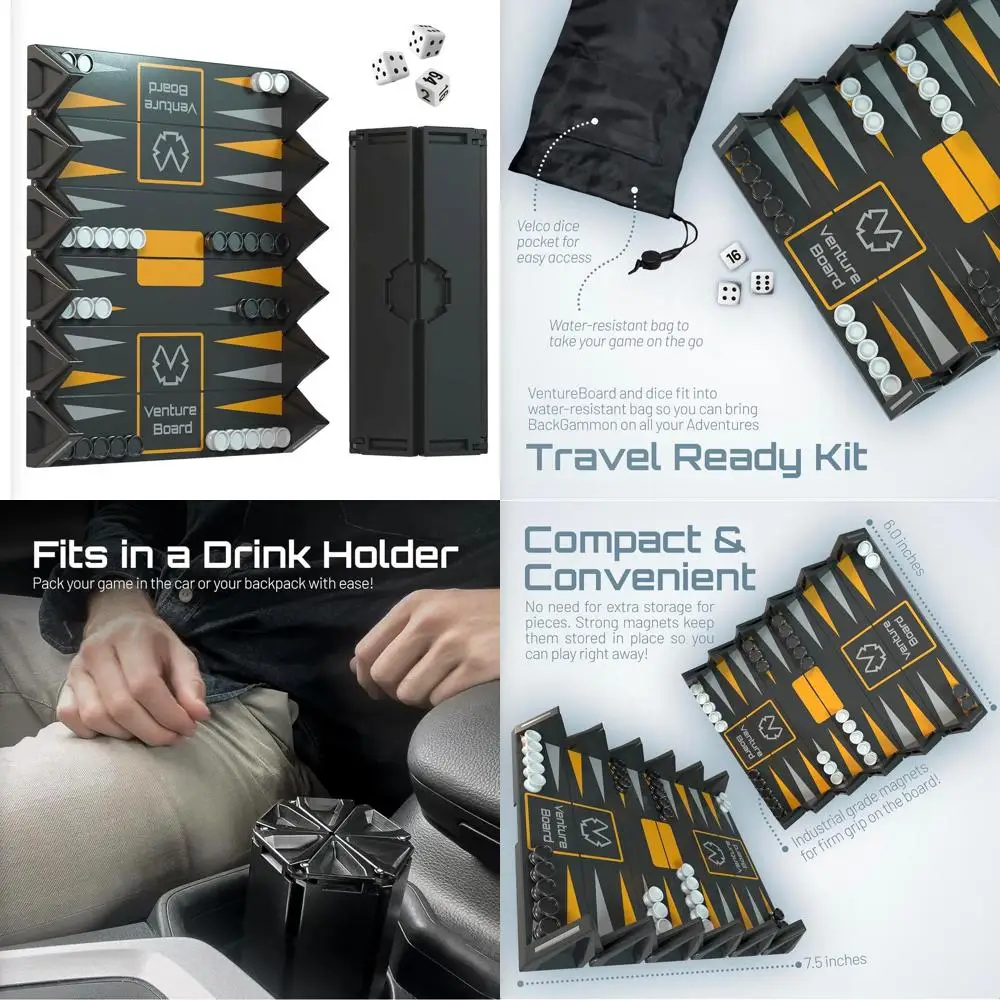 Portable 6 Magnetic Backgammon Set - Folding Blue/Grey Board Game with Travel Pieces
Portable 6 Magnetic Backgammon Set - Folding Blue/Grey Board Game with Travel Pieces