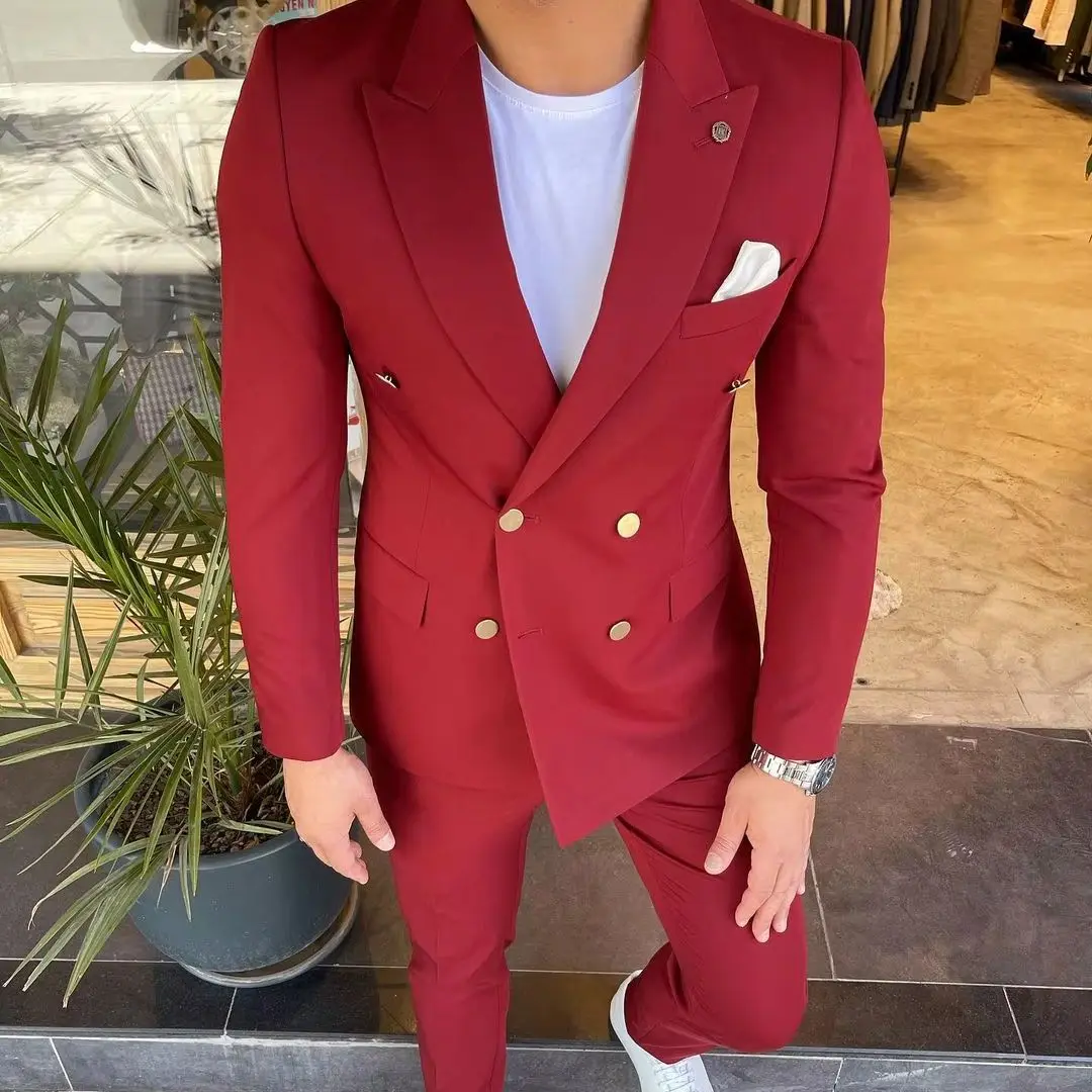 Men's Suit 2 Pieces Slim Fit Double breasted Wool Tweed Prom Formal Tuxedos Wedding Groomsmen (Blazer+Pants)
Men's Suit 2 Pieces Slim Fit Double breasted Wool Tweed Prom Formal Tuxedos Wedding Groomsmen (Blazer+Pants)