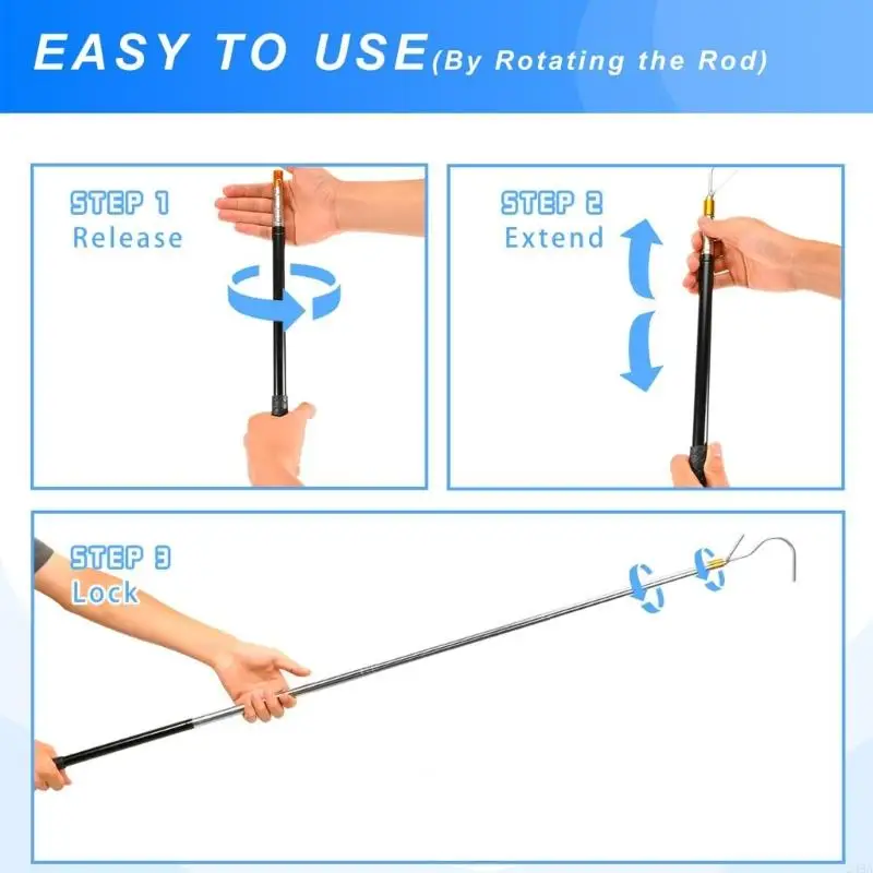 Campers Awning Extendable Poles Awning Pull Rod Featuring Extension from 21 to 63Inches for Campers Trailers
Campers Awning Extendable Poles Awning Pull Rod Featuring Extension from 21 to 63Inches for Campers Trailers