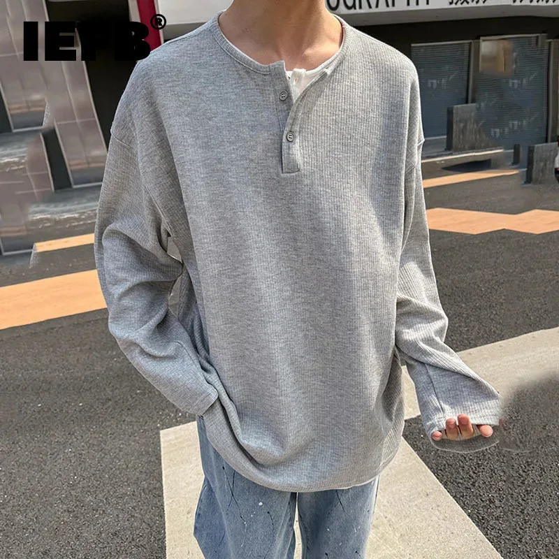 IEFB T-shirt Wrinkle Texture Long Sleeve Men's T-shirt 2024 New Fashion Male Top Henry Collar Solid Color Casual Clothing 9C5224
IEFB T-shirt Wrinkle Texture Long Sleeve Men's T-shirt 2024 New Fashion Male Top Henry Collar Solid Color Casual Clothing 9C5224