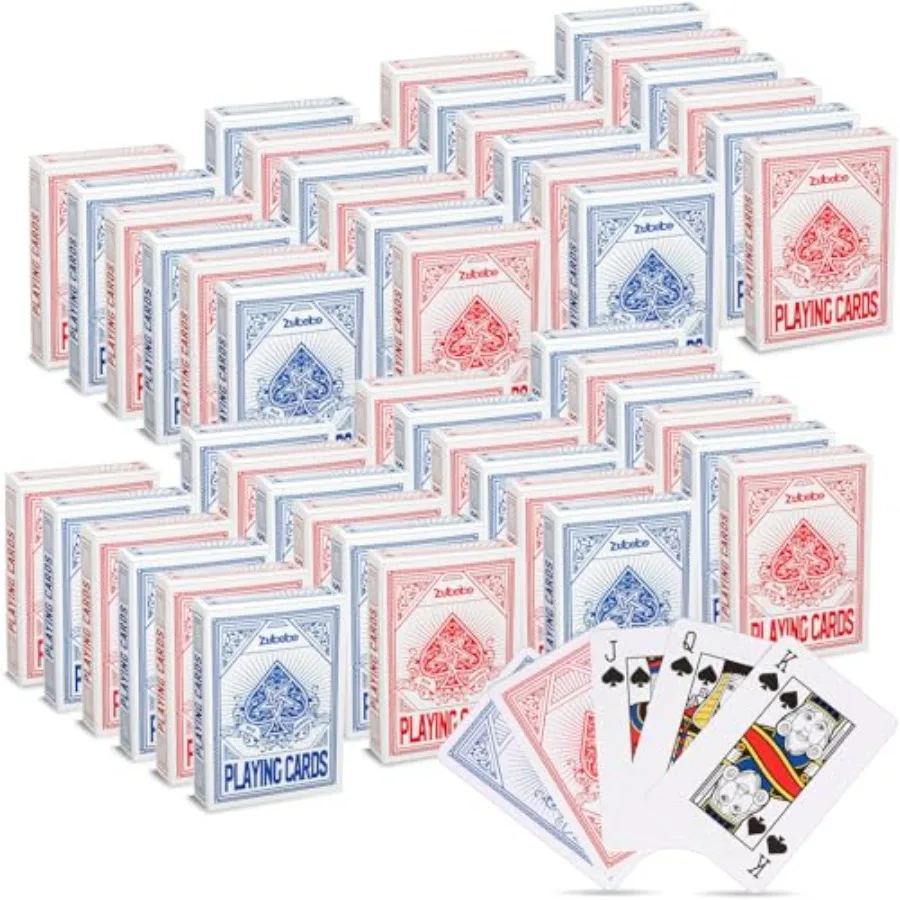 Pack Playing Cards Bulk Deck of Cards 2.25 Inch x 3.5 Inch Poker Size Stard Index Travel Playing Item for Activities Party Supp
Pack Playing Cards Bulk Deck of Cards 2.25 Inch x 3.5 Inch Poker Size Stard Index Travel Playing Item for Activities Party Supp