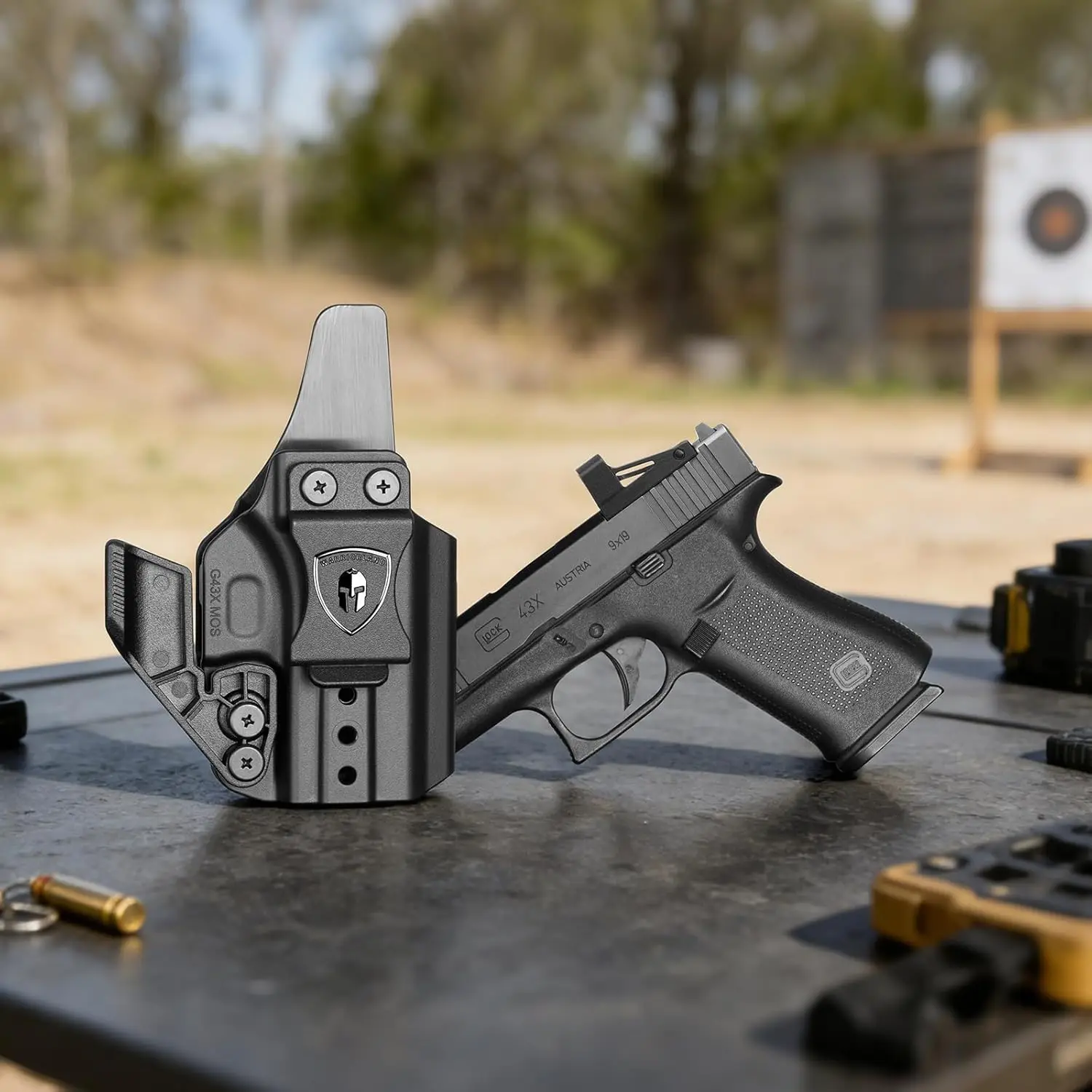 Кобура IWB и OWB для Glock 43 / 43X / 43X MOS (без подсветки), готова к установке оптики, с фиксацией и регулировкой наклона, с креплением на клипсе, полимерная, с креплением на ремень 1,5 дюйма, для правой руки
Кобура IWB и OWB для Glock 43 / 43X / 43X MOS (без подсветки), готова к установке оптики, с фиксацией и регулировкой наклона, с креплением на клипсе, полимерная, с креплением на ремень 1,5 дюйма, для правой руки