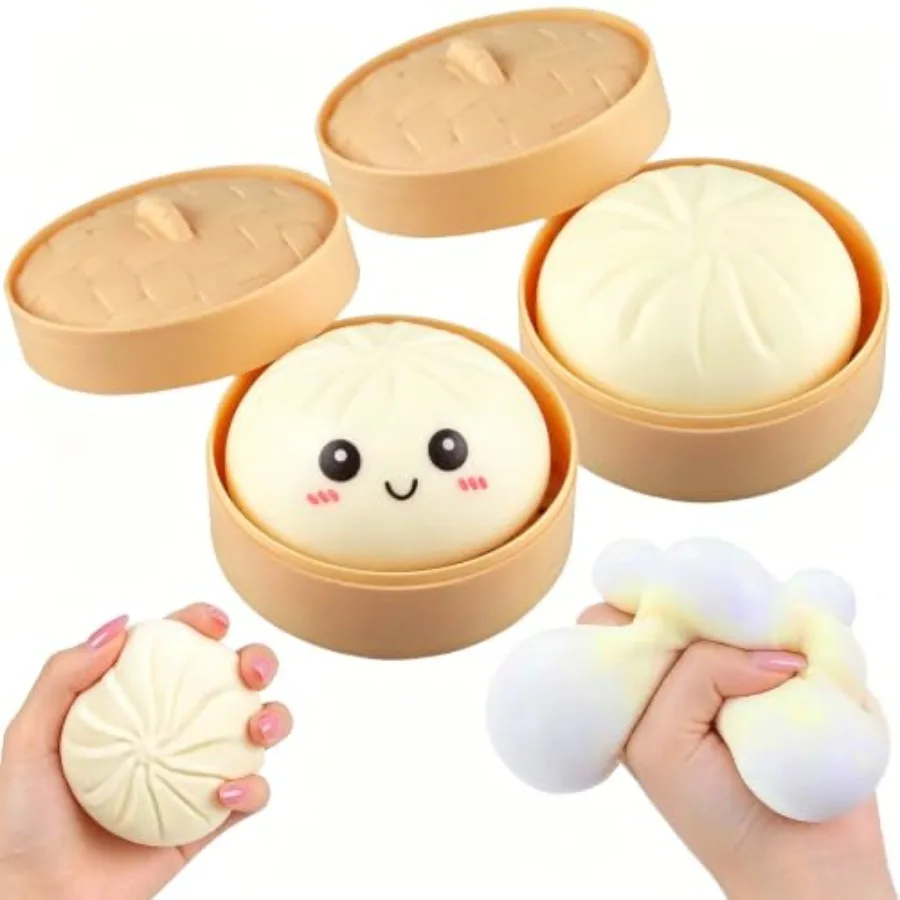 2 Packs Giant White Random Dumpling Toy Squishy with Steamer Box, Slow Rising Stress Relief Fidget Toy, Jumbo Squeeze Sensory T
2 Packs Giant White Random Dumpling Toy Squishy with Steamer Box, Slow Rising Stress Relief Fidget Toy, Jumbo Squeeze Sensory T