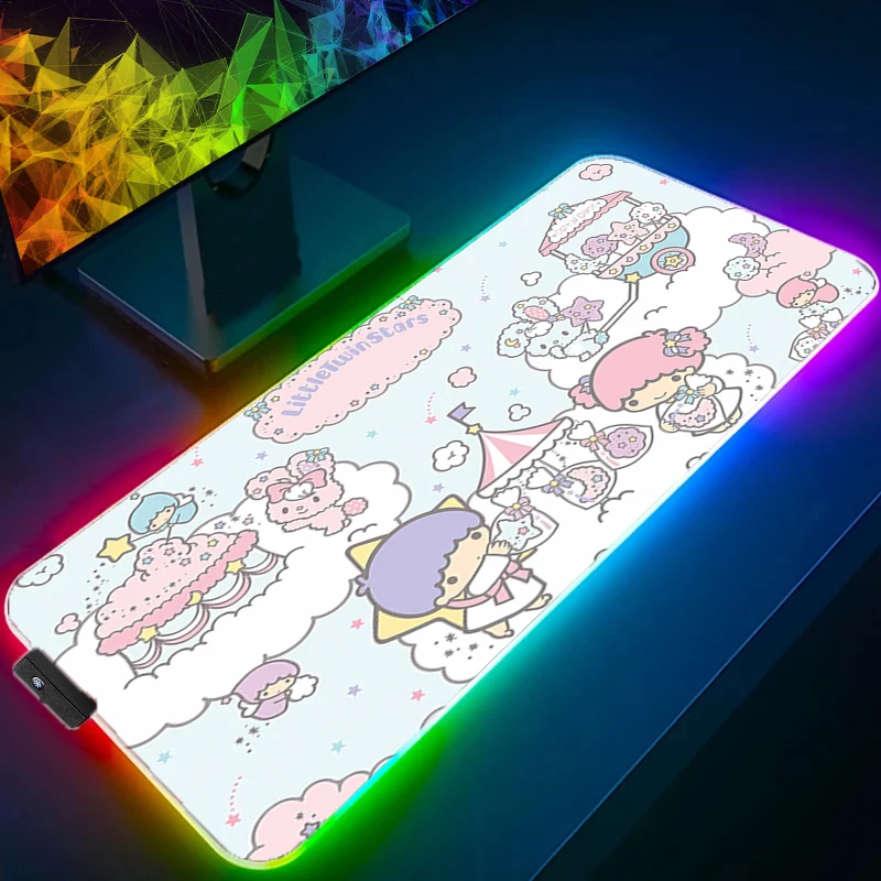 RGB Mouse Pad L-little Twin Star Game Rubber Backlight Pc Keyboard Laptop Computer Speed LED Desk Mat Gaming Acessories Mousepad
RGB Mouse Pad L-little Twin Star Game Rubber Backlight Pc Keyboard Laptop Computer Speed LED Desk Mat Gaming Acessories Mousepad