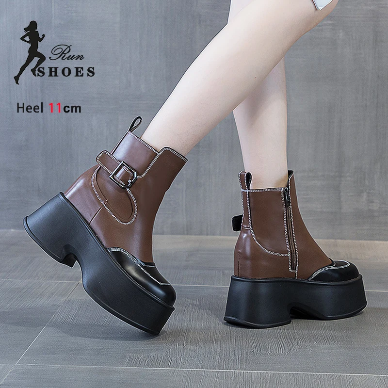 Fashion Women Winter Short Boots 2024 New Thick Sole Cow Leather Shoes Height Increasing Autumn Outdoors Casual Shoes For Ladies
Fashion Women Winter Short Boots 2024 New Thick Sole Cow Leather Shoes Height Increasing Autumn Outdoors Casual Shoes For Ladies