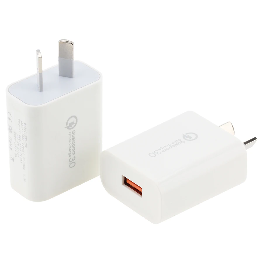 30pcs 18W QC3.0 USB Quick Phone Charger Travel Wall Adapter Universal For iPhone 11 Xiaomi Samsung HTC Huawei US Plug
30pcs 18W QC3.0 USB Quick Phone Charger Travel Wall Adapter Universal For iPhone 11 Xiaomi Samsung HTC Huawei US Plug