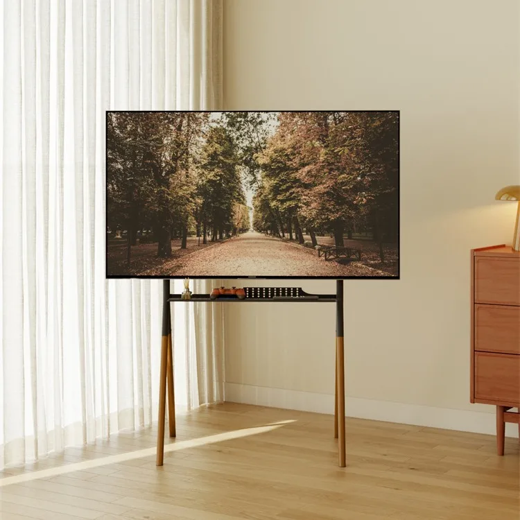 Simple modern TV floor bracket living room monitor multi-functional hanger universal movable solid wood frame
Simple modern TV floor bracket living room monitor multi-functional hanger universal movable solid wood frame