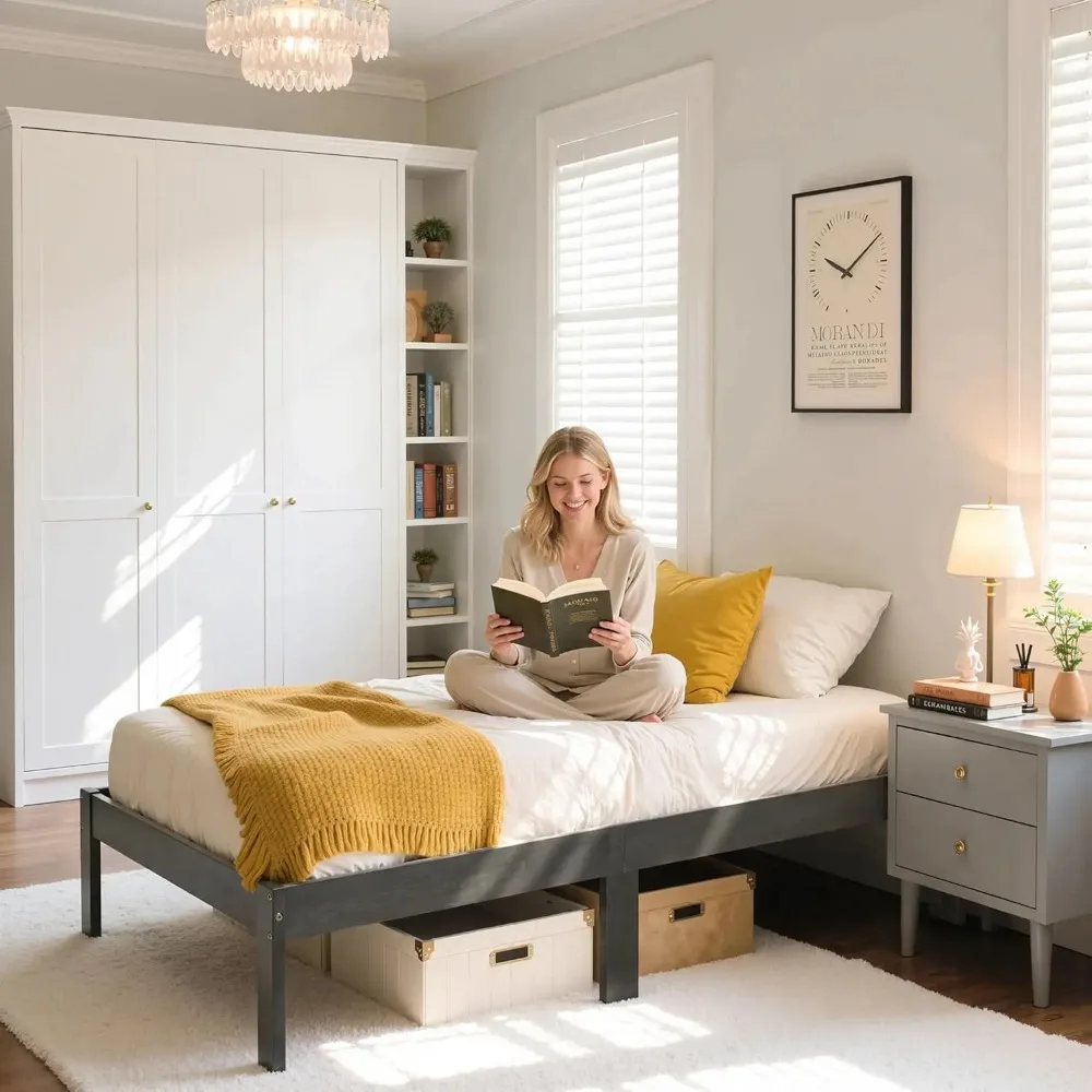 Wood Full Bed Frame-No Wobble, Noise-Free, Easy Assembly with Precise Holes, 12" Wood Slat Support, No Box Spring, Customized
Wood Full Bed Frame-No Wobble, Noise-Free, Easy Assembly with Precise Holes, 12" Wood Slat Support, No Box Spring, Customized