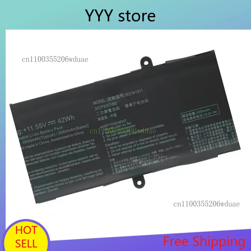 B31N1911 11.55V 42WH Battery For ASUS VivoBook Flip 14 TM420IA TP470EA M413DA M413DA-EK162T M413DA-EK007T X421DA X421EA C31N1911
B31N1911 11.55V 42WH Battery For ASUS VivoBook Flip 14 TM420IA TP470EA M413DA M413DA-EK162T M413DA-EK007T X421DA X421EA C31N1911