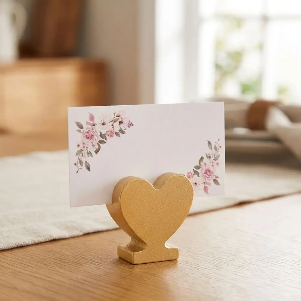 12PCS Star Heart Shaped Table Number Cards Stands Gold Wooden Name Card Clips Smooth Surface Photo Display Stand Home Decoration
12PCS Star Heart Shaped Table Number Cards Stands Gold Wooden Name Card Clips Smooth Surface Photo Display Stand Home Decoration
