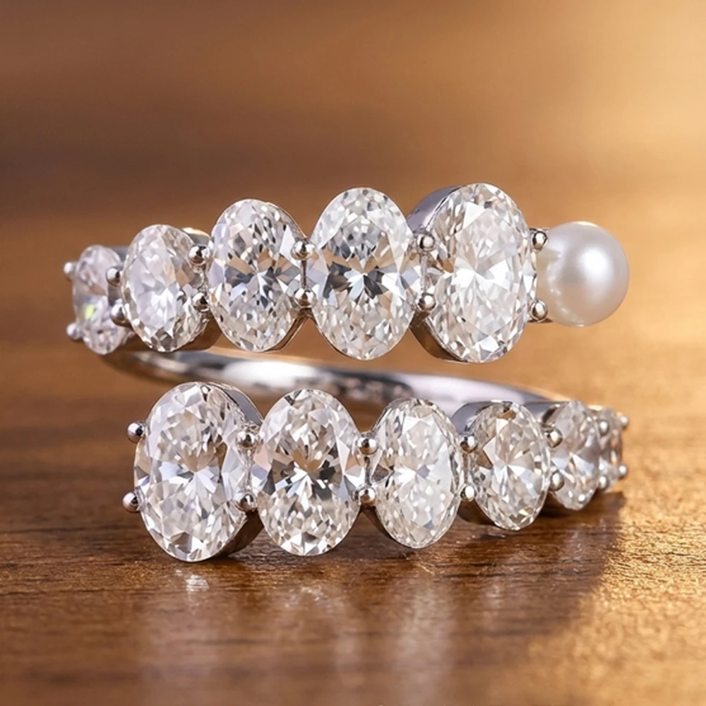 10-stones Moissanite Rings for Women GRA Certified 2.11ct Oval Cut s925 Sterling Silver Half Eternity Band Wedding Ring
10-stones Moissanite Rings for Women GRA Certified 2.11ct Oval Cut s925 Sterling Silver Half Eternity Band Wedding Ring