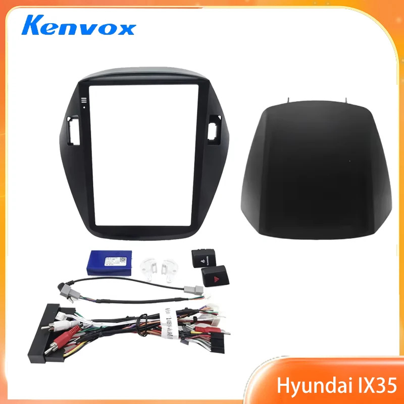 Kenvox 9.7" Tesla Vertical Screen Car Radio Fascia Frame for Hyundai IX35 Dash Kit Install Panel wire harness Adapter
Kenvox 9.7" Tesla Vertical Screen Car Radio Fascia Frame for Hyundai IX35 Dash Kit Install Panel wire harness Adapter