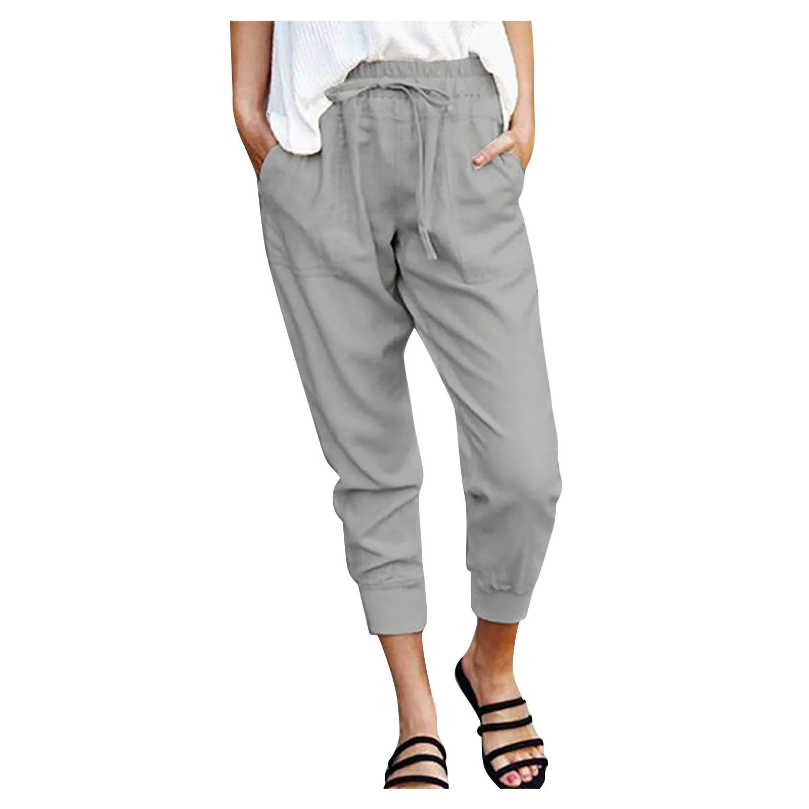 Womens Pants With Pocket Elastic Waist Breathable Trousers Drawstring Pant For Women Cotton Linen Harem Pants Harajuku
Womens Pants With Pocket Elastic Waist Breathable Trousers Drawstring Pant For Women Cotton Linen Harem Pants Harajuku