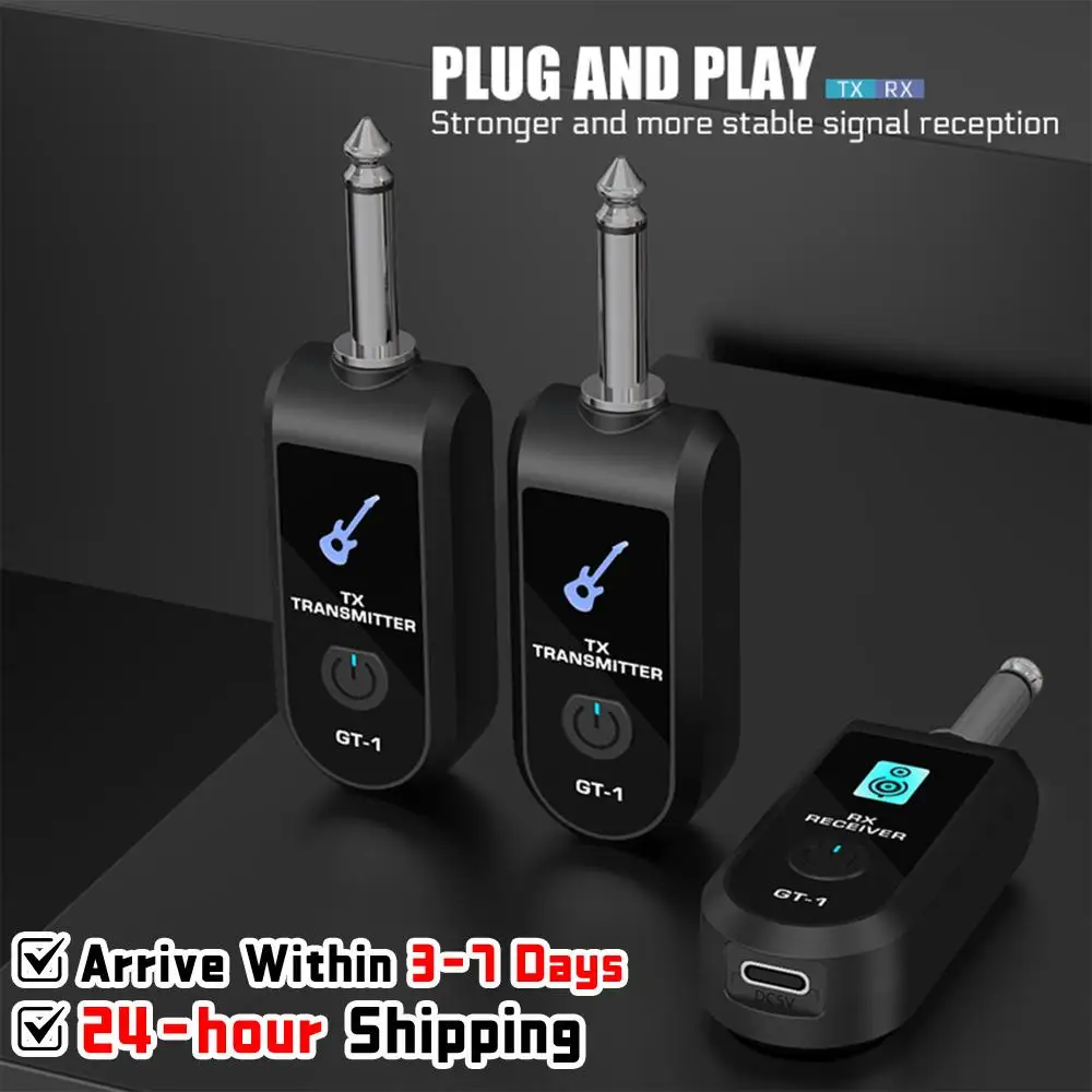 2.4G Wireless Guitar Transmitter Receiver with Precise Sound Rechargeable Digital Guitar System for Electric Bass Violin
2.4G Wireless Guitar Transmitter Receiver with Precise Sound Rechargeable Digital Guitar System for Electric Bass Violin