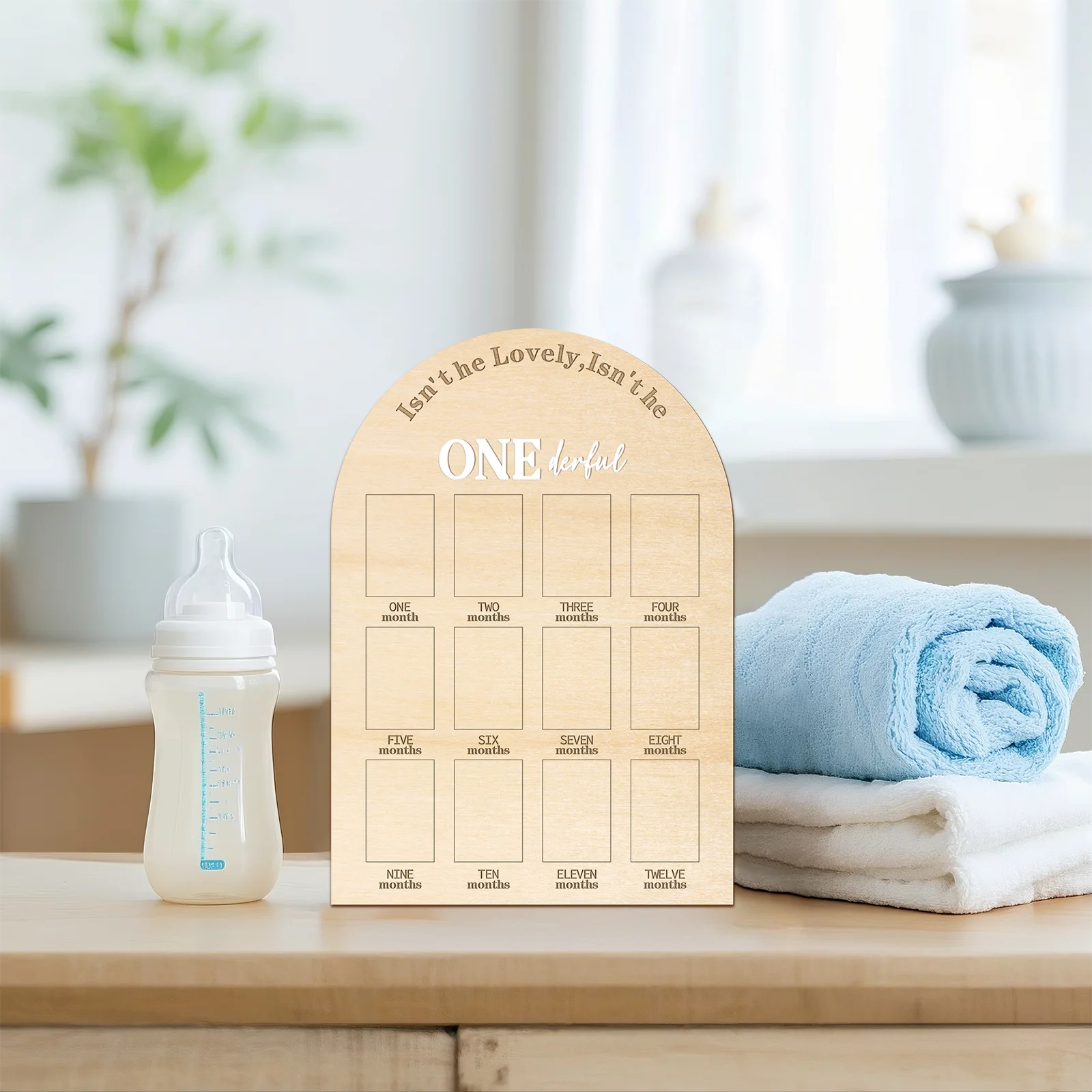 "Onederful" 1st Birthday Photo Board - Wooden Milestone Display with White Acrylic Letters for Boys, 12 Month Baby Picture Frame
"Onederful" 1st Birthday Photo Board - Wooden Milestone Display with White Acrylic Letters for Boys, 12 Month Baby Picture Frame