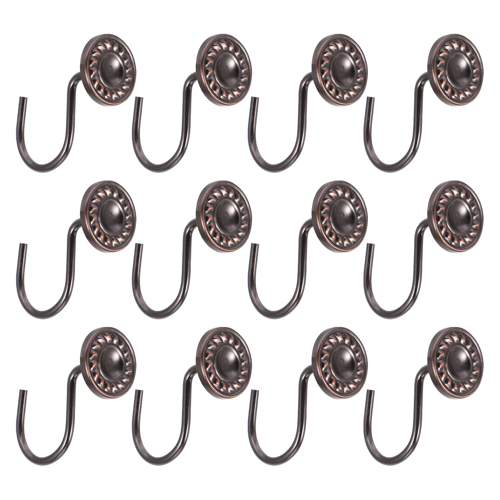 12 Pcs Shower Curtain Hooks Bronze Pin Type Retro Decorative Rings for Home Easy Install Iron Hardware
12 Pcs Shower Curtain Hooks Bronze Pin Type Retro Decorative Rings for Home Easy Install Iron Hardware