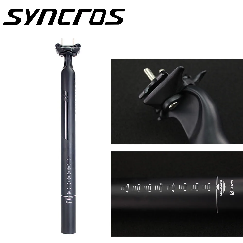 SYNCROS Carbon Fiber Bicycle Seatpost 27.2/30.8/31.6mm 350/400mm Half Matte Half Gloss Lightweight Universal Bike Seat Tube
SYNCROS Carbon Fiber Bicycle Seatpost 27.2/30.8/31.6mm 350/400mm Half Matte Half Gloss Lightweight Universal Bike Seat Tube