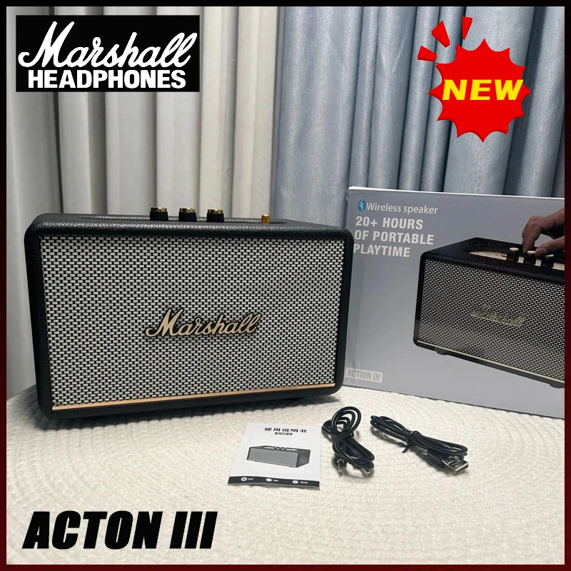 Портативная Bluetooth 5.0 колонка Marshall ACTON II, беспроводная уличная колонка для путешествий, водонепроницаемая колонка IPX4, с глубоким басом и сабвуфером
Портативная Bluetooth 5.0 колонка Marshall ACTON II, беспроводная уличная колонка для путешествий, водонепроницаемая колонка IPX4, с глубоким басом и сабвуфером