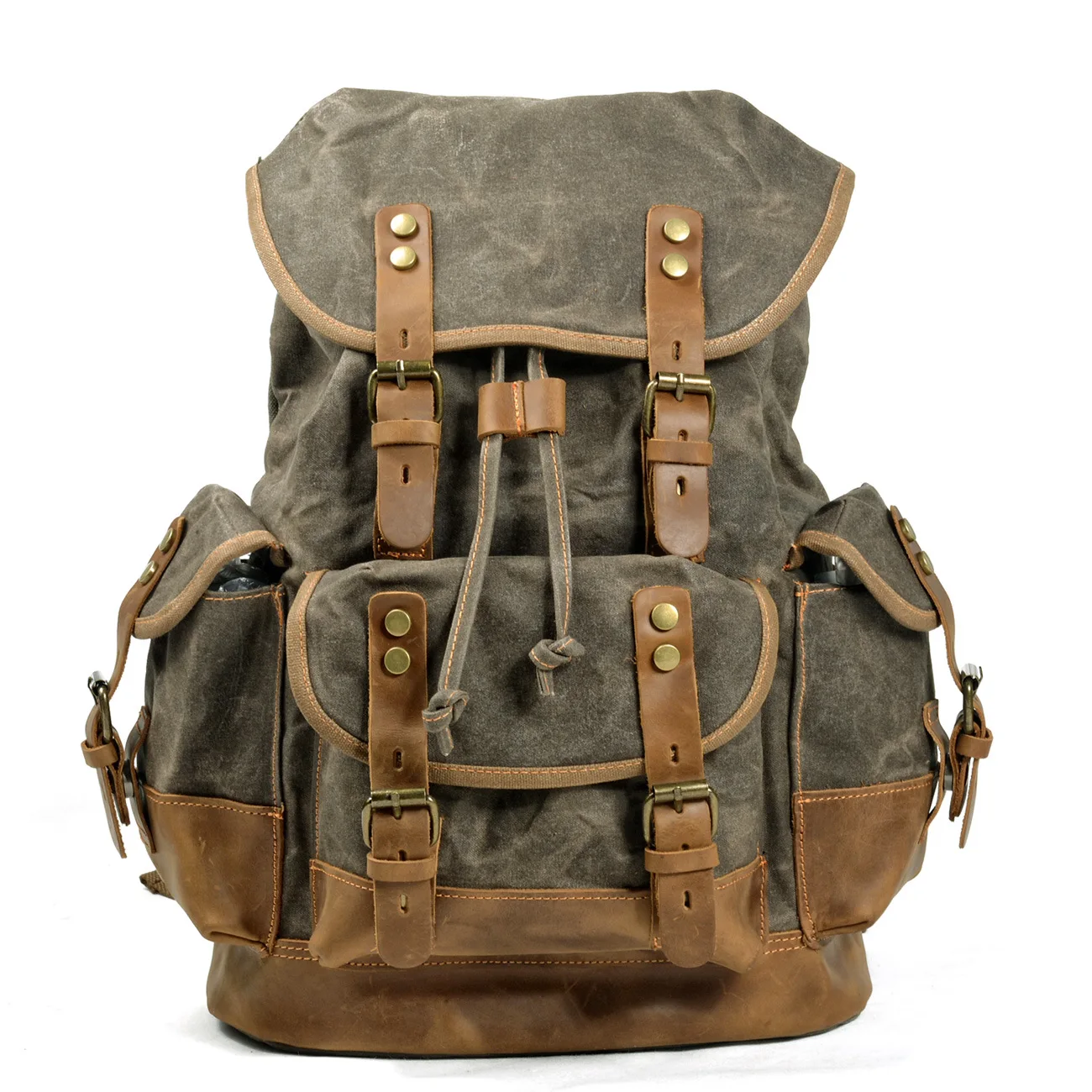 Men's Outdoor Casual Rucksack, Large Capacity Travel Backpack, Canvas and Genuine Leather Spliced Hiking Bag
Men's Outdoor Casual Rucksack, Large Capacity Travel Backpack, Canvas and Genuine Leather Spliced Hiking Bag