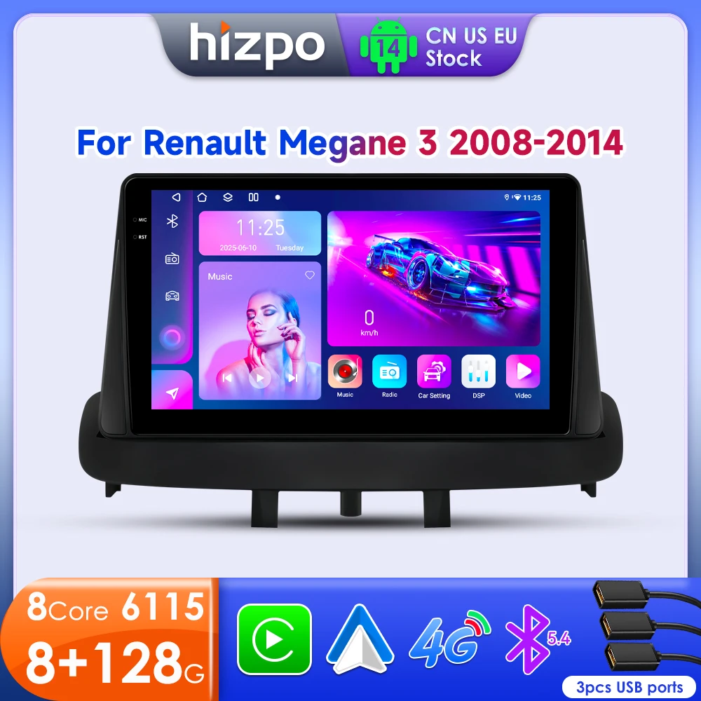 Hizpo 2din Android для Renault Megane 3 Fluence 2008-2014 Carplay автомобильный радиоприемник мультимедийный плеер GPS 4G + Wi-Fi навигационный головное устройство
Hizpo 2din Android для Renault Megane 3 Fluence 2008-2014 Carplay автомобильный радиоприемник мультимедийный плеер GPS 4G + Wi-Fi навигационный головное устройство