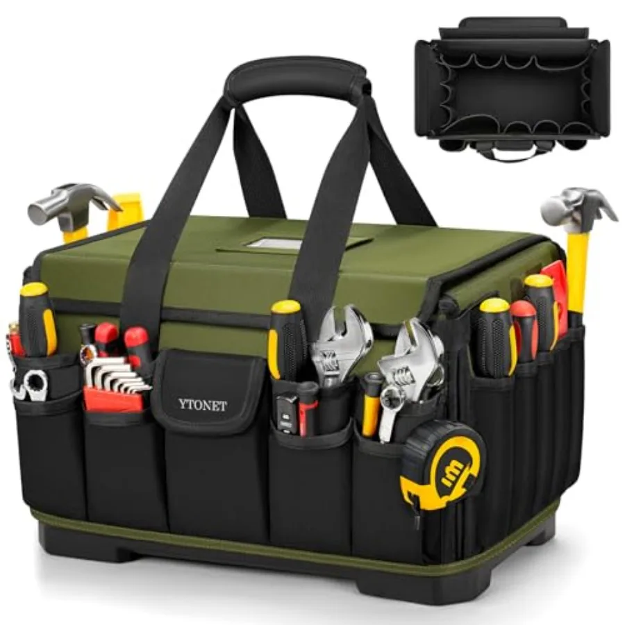 Heavy Duty Tool Bag 6-ch 46 Pockets Electrician Tool Bag for men with Hard Bottom and Waterproof Pocket 680D Tear-Proof Toolbox
Heavy Duty Tool Bag 6-ch 46 Pockets Electrician Tool Bag for men with Hard Bottom and Waterproof Pocket 680D Tear-Proof Toolbox