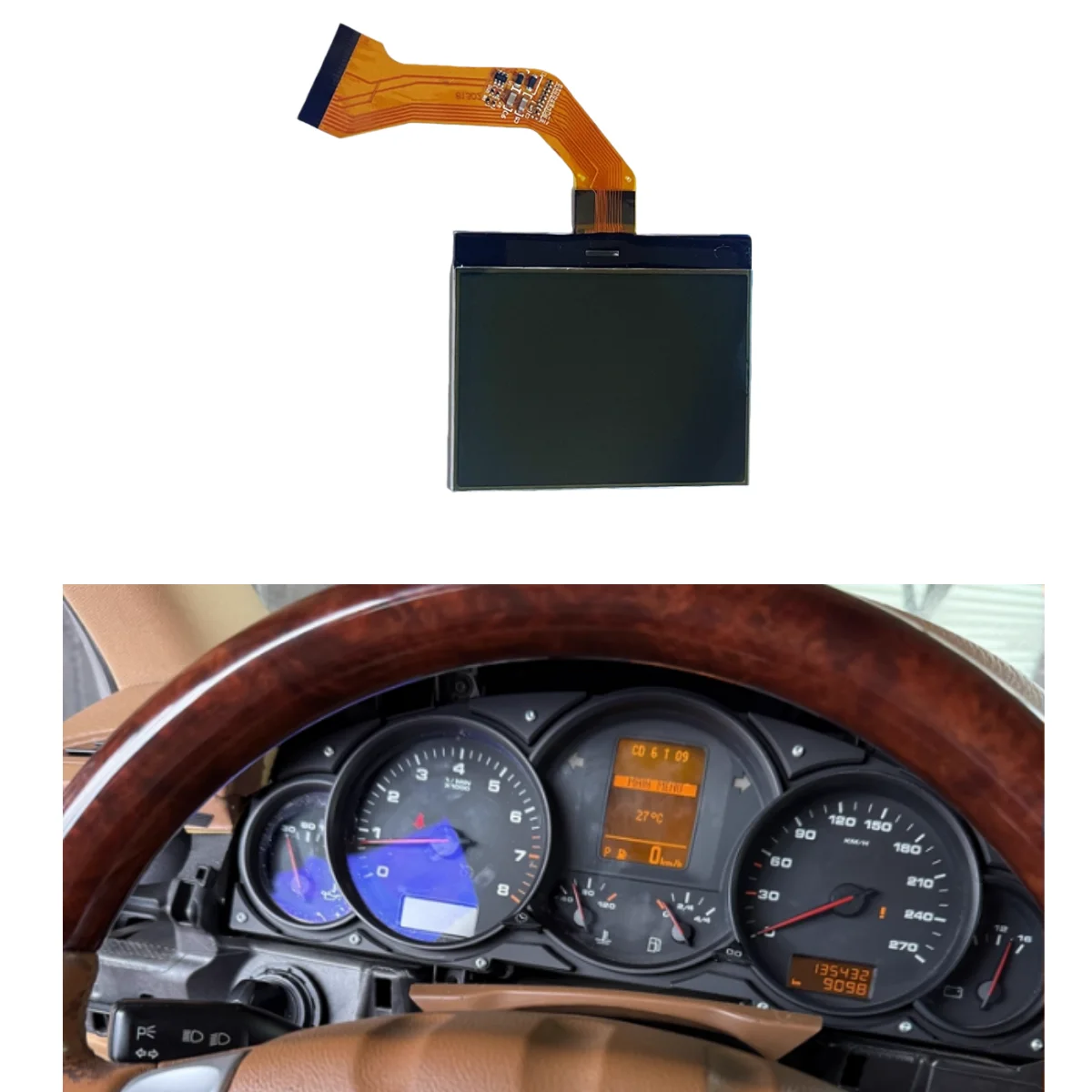 7L6920870L LCD Display for Porsche Cayenne SUV 955 2002-2006 957 2008-2010 Speedometer Dahsboard Middle Small Screen Repairment
7L6920870L LCD Display for Porsche Cayenne SUV 955 2002-2006 957 2008-2010 Speedometer Dahsboard Middle Small Screen Repairment