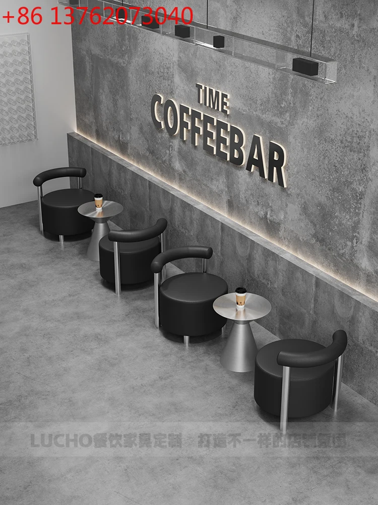 Cafe table and chair combination stainless steel bar bar small sofa
Cafe table and chair combination stainless steel bar bar small sofa