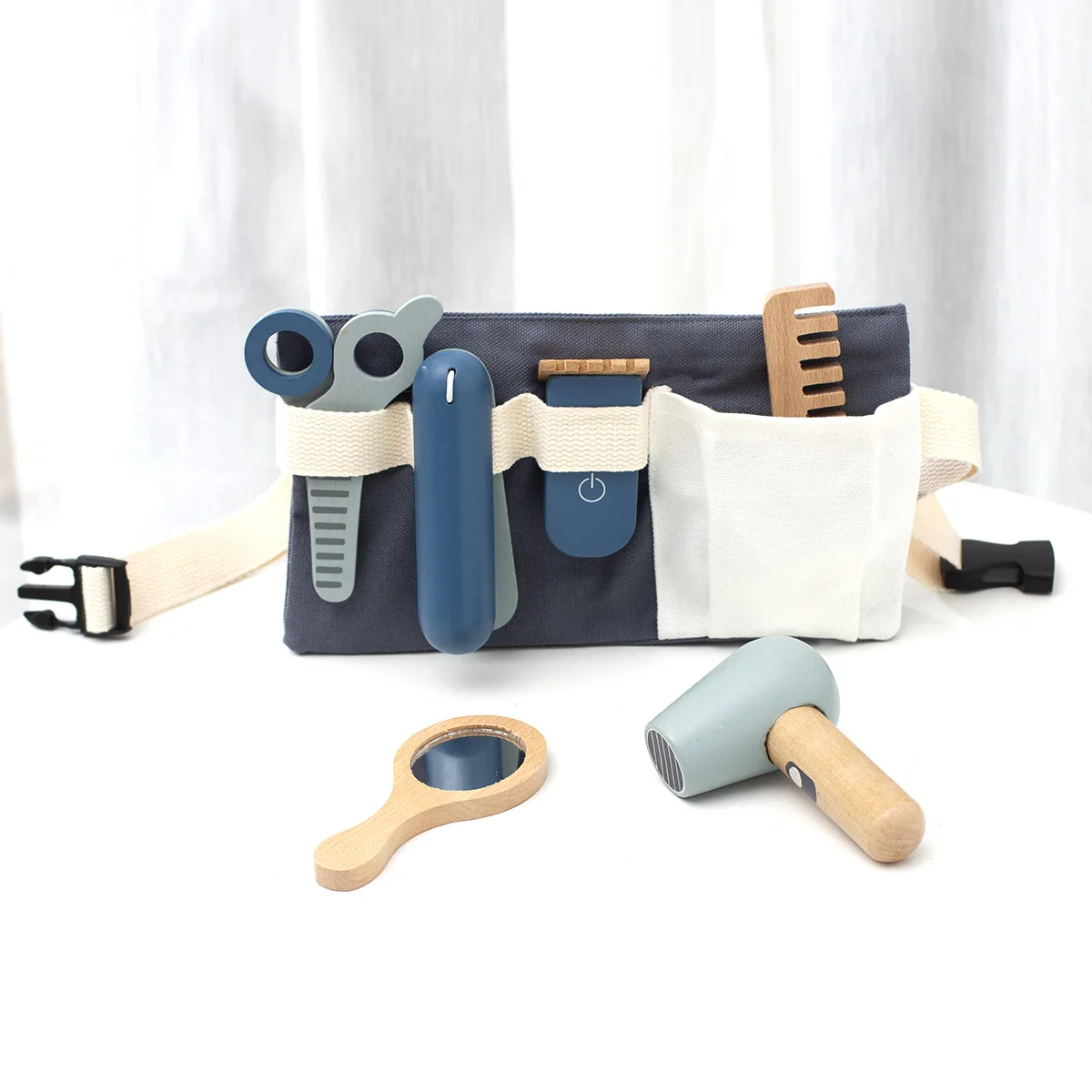 Children's simulation barber set toys early education educational toys wooden simulation barber hair dryer role-play barber
Children's simulation barber set toys early education educational toys wooden simulation barber hair dryer role-play barber