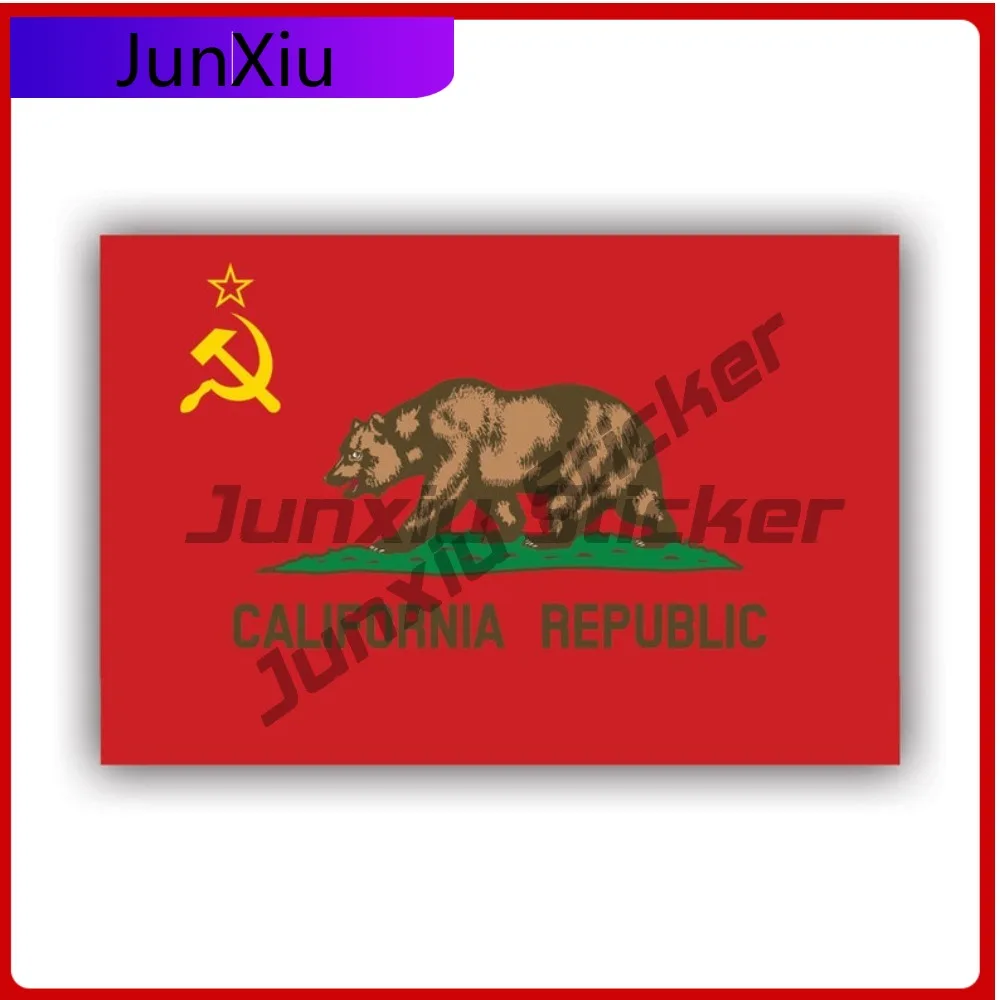 California Communist Flag Sticker Creative Decals Communism Ca State Flag Patriotic Car Sticker Vinyl Decal Waterproof Durable
California Communist Flag Sticker Creative Decals Communism Ca State Flag Patriotic Car Sticker Vinyl Decal Waterproof Durable