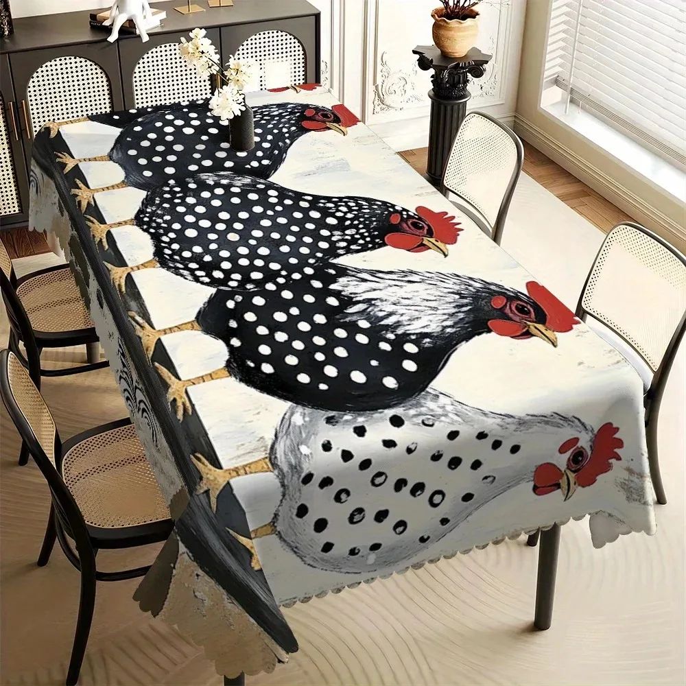 Polka Dot Chicken Table Cover Waterproof Polyester 2D Flat Printed Easy Clean Tablecloth For Everyday Dining Room Use
Polka Dot Chicken Table Cover Waterproof Polyester 2D Flat Printed Easy Clean Tablecloth For Everyday Dining Room Use