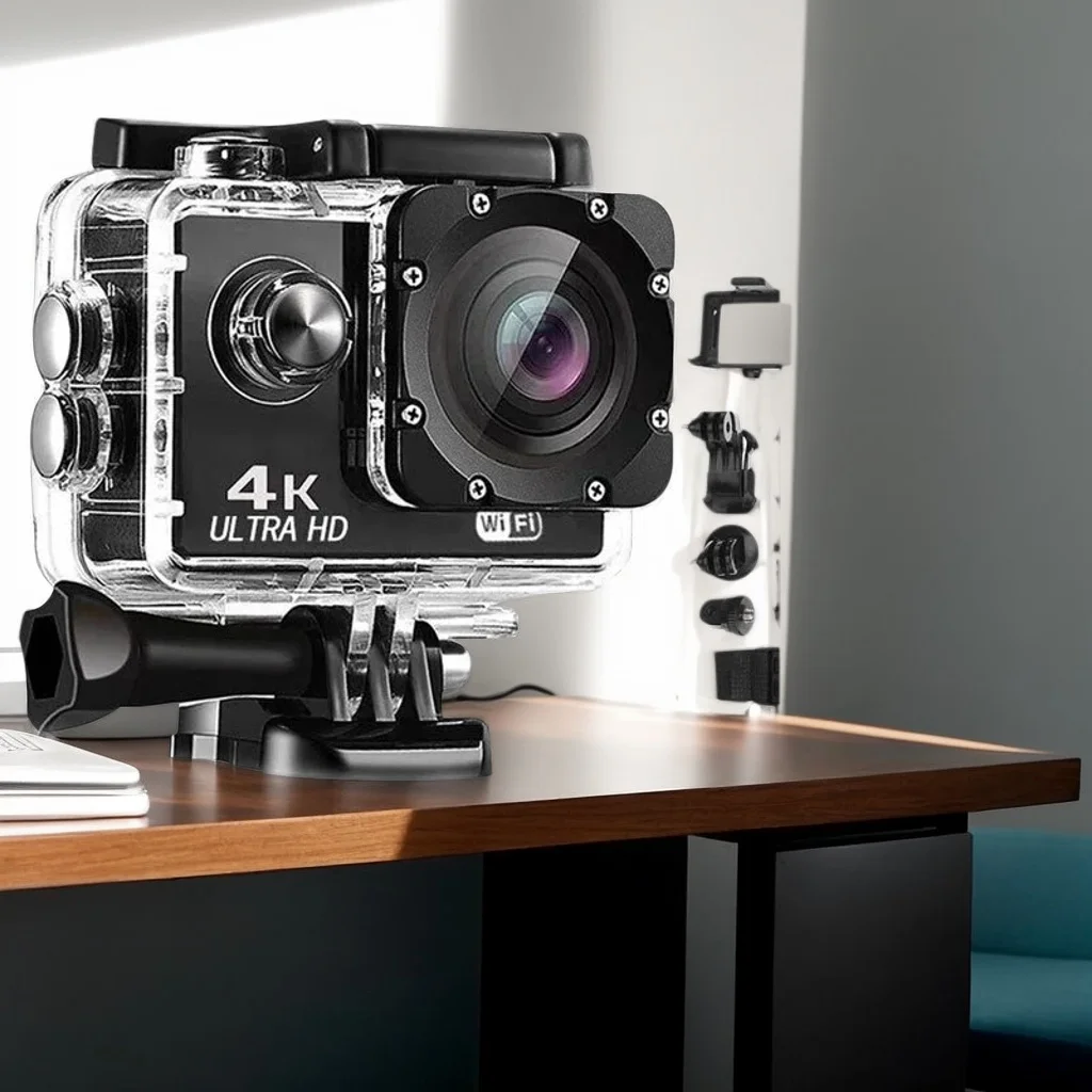 Экшн-камера Ultra HD 4K — Wi-Fi, водонепроницаемый рекордер для шлема для занятий спортом на открытом воздухе
Экшн-камера Ultra HD 4K — Wi-Fi, водонепроницаемый рекордер для шлема для занятий спортом на открытом воздухе