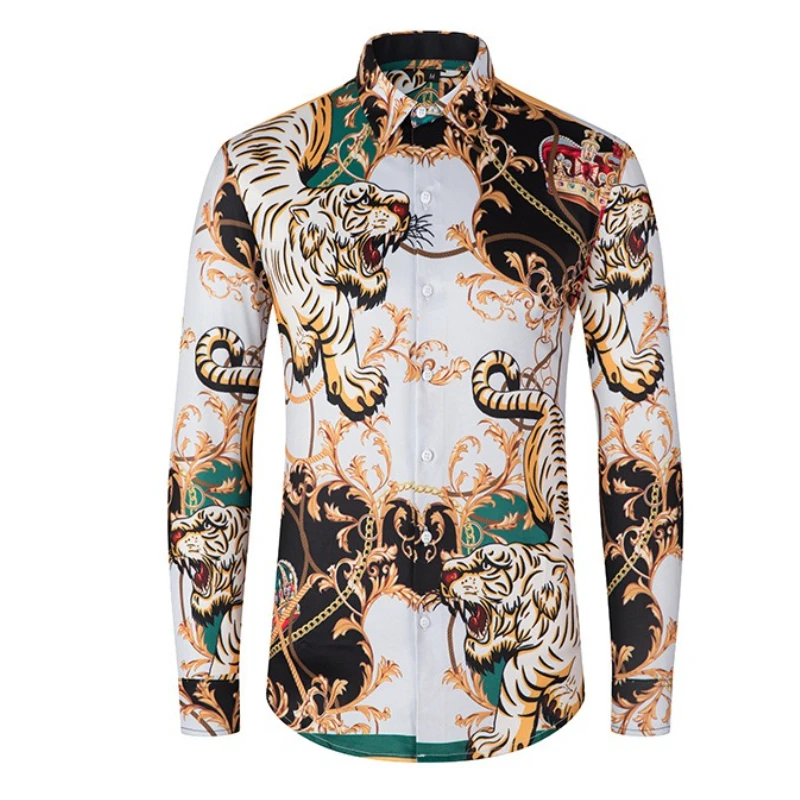 Luxury Retro Printed Long Sleeved Shirt for Men High Quality Social Business Dress Shirts Casual Street Wear Men's Clothing 6XL
Luxury Retro Printed Long Sleeved Shirt for Men High Quality Social Business Dress Shirts Casual Street Wear Men's Clothing 6XL
