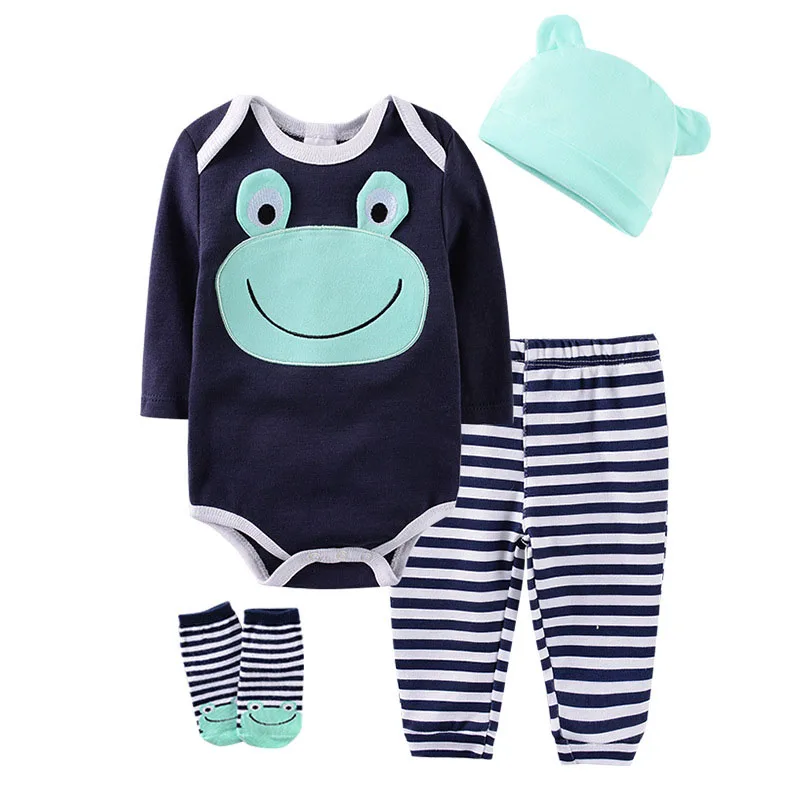 Clothing Sets Baby Boy Girl Long Sleeves Frog Bodysuit+Socks+Hat+Pants Outfits for Infant Pajamas Toddler Autumn Clothes 6 9 12M
Clothing Sets Baby Boy Girl Long Sleeves Frog Bodysuit+Socks+Hat+Pants Outfits for Infant Pajamas Toddler Autumn Clothes 6 9 12M