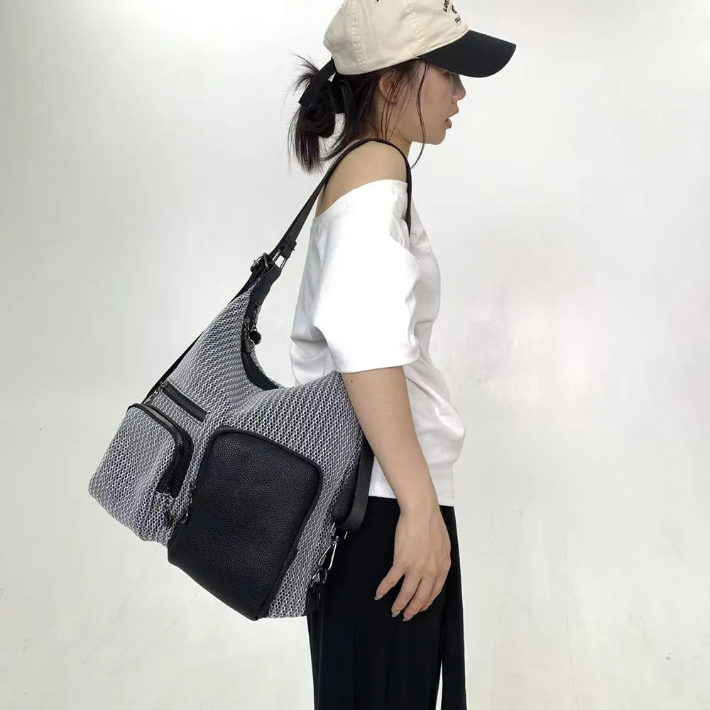 New Hot Sale Fashion Mesh Women's Handbag Large Capacity Crossbody Bag Minimalist Zipper Design Versatile Backpack For Daily Use
New Hot Sale Fashion Mesh Women's Handbag Large Capacity Crossbody Bag Minimalist Zipper Design Versatile Backpack For Daily Use