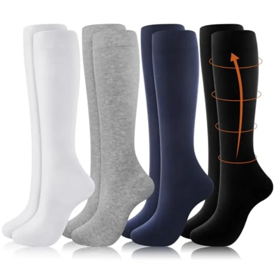 Tisancy 4 Pairs Cotton Compression Socks for Women Men 20-30 Mmhg Knee High Support Socks for Nurse Pregnant Sports Travel
Tisancy 4 Pairs Cotton Compression Socks for Women Men 20-30 Mmhg Knee High Support Socks for Nurse Pregnant Sports Travel