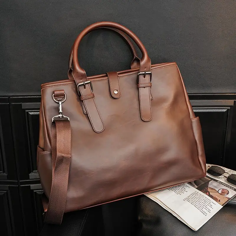 Business Male Handbag Document Case Fashion Brand Cortex Vintage Large Capacity on A Business Trip Shoulder Bag Crossbody Bag
Business Male Handbag Document Case Fashion Brand Cortex Vintage Large Capacity on A Business Trip Shoulder Bag Crossbody Bag