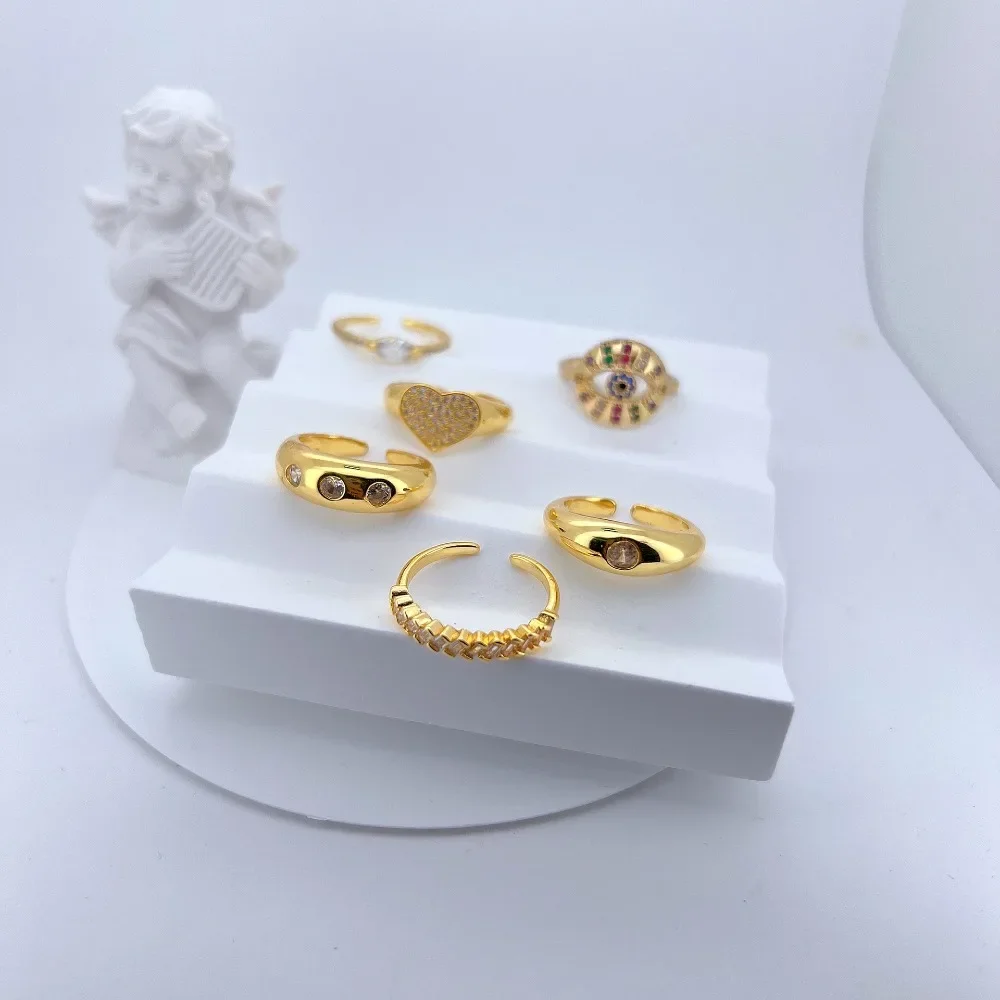 1 Pcs Micro Inlay Zicon Opening Ring Heart Eye Copper Plating Gold Jewelry for Man Women Fashion Luxury Finger Ring Wholesale
1 Pcs Micro Inlay Zicon Opening Ring Heart Eye Copper Plating Gold Jewelry for Man Women Fashion Luxury Finger Ring Wholesale