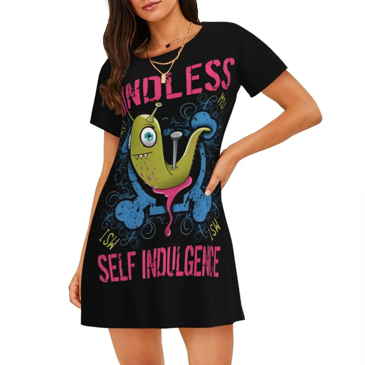 Custom Mindless Short Sleeves Women Nightdress For Sleeping Womens Nightgown Alternative Rock Music Dress Sleep Dress
Custom Mindless Short Sleeves Women Nightdress For Sleeping Womens Nightgown Alternative Rock Music Dress Sleep Dress