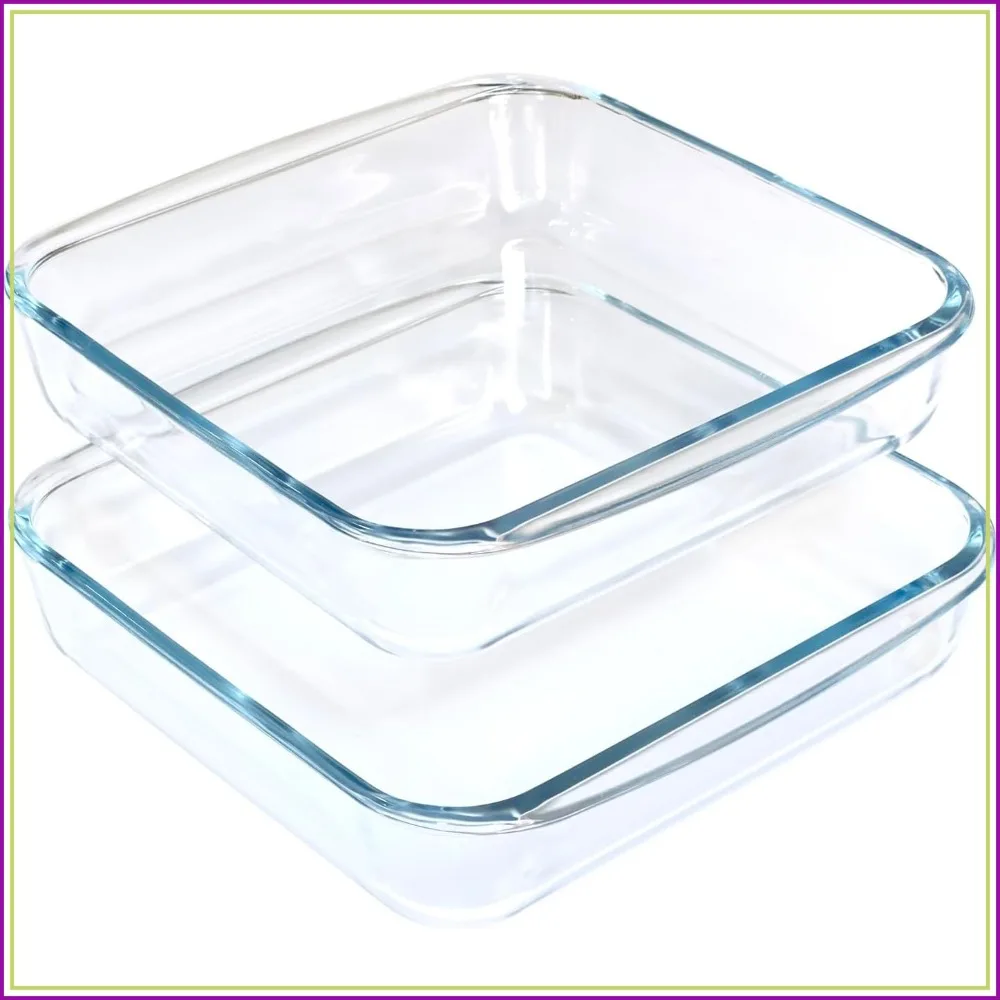 1.6-Qt Square Tempered Glass Baking Dishes, Set of 2, Oven & Microwave Safe
1.6-Qt Square Tempered Glass Baking Dishes, Set of 2, Oven & Microwave Safe