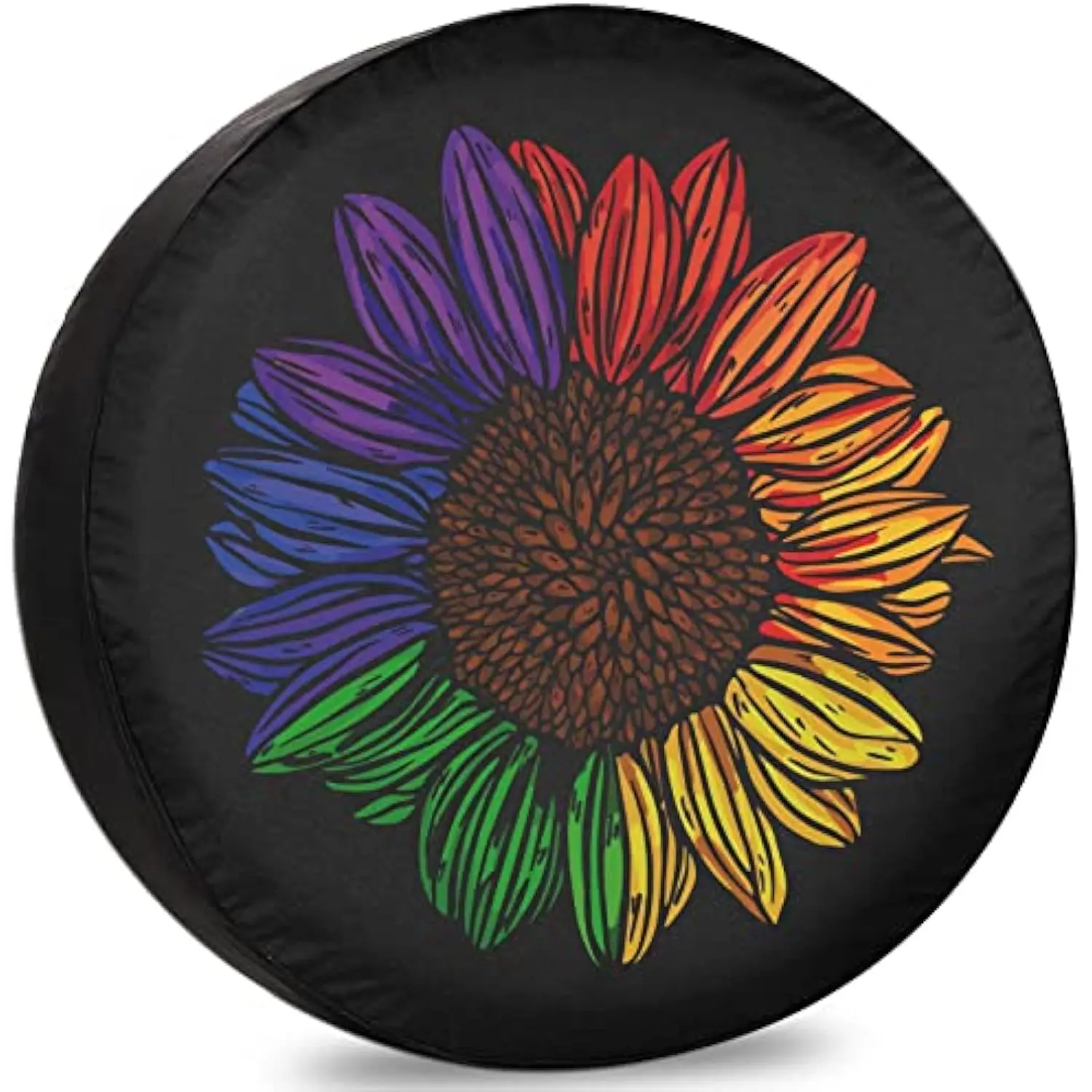 Rainbow Sunflower Spare Tire Cover Weatherproof Universal for RV SUV Trailer Van Accessories
Rainbow Sunflower Spare Tire Cover Weatherproof Universal for RV SUV Trailer Van Accessories