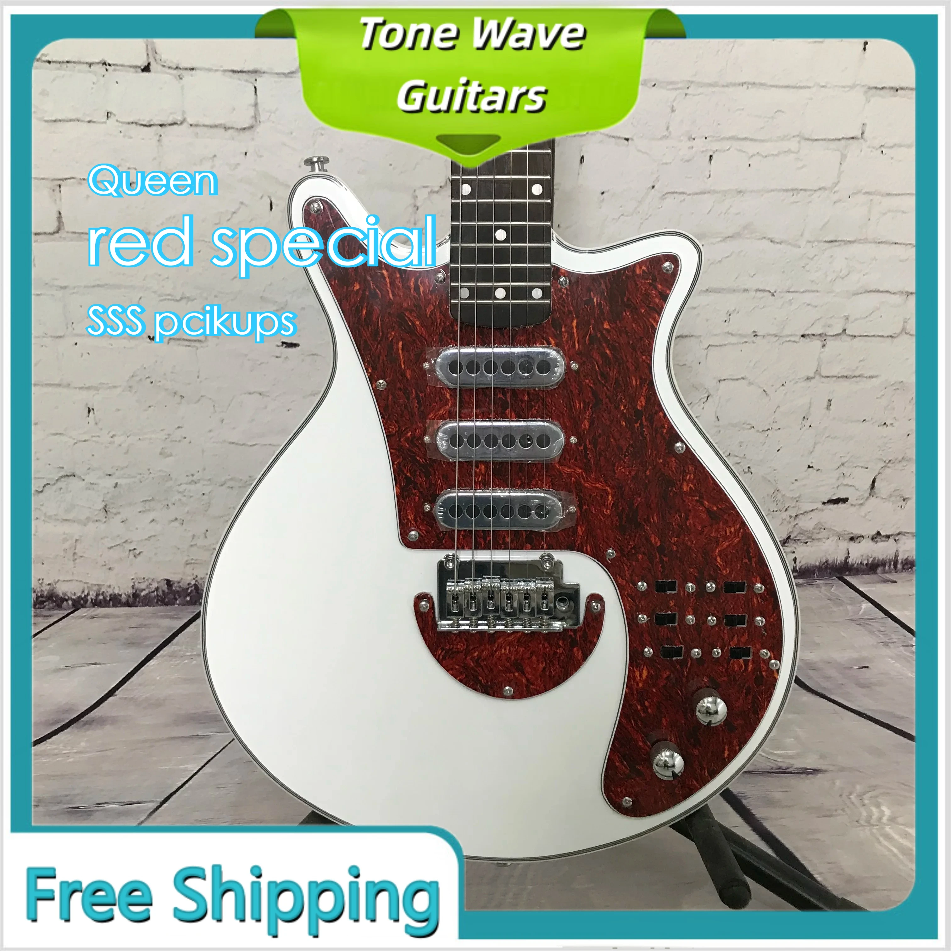 White and Red Color Matching Bullet Head Electric Guitar May Red Special 1960 SSH Pickups Small Double Rocking Bridge
White and Red Color Matching Bullet Head Electric Guitar May Red Special 1960 SSH Pickups Small Double Rocking Bridge