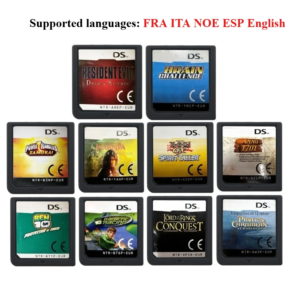 Игровой картридж NDS, Resident Evil, игровой картридж The Lord, поддерживает несколько языков, FRA/ITA/NOE/ESP/English, версия 1:1
Игровой картридж NDS, Resident Evil, игровой картридж The Lord, поддерживает несколько языков, FRA/ITA/NOE/ESP/English, версия 1:1