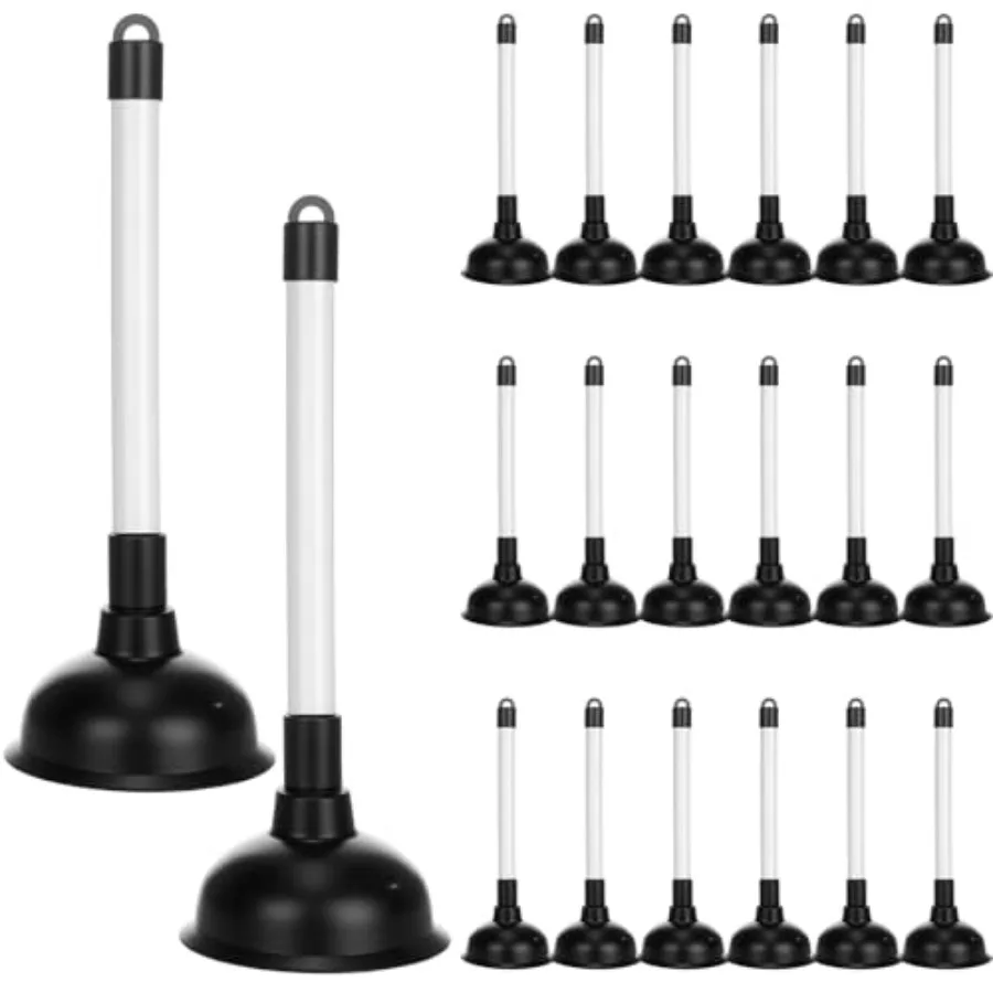 LemonRoad 20 Pcs Toilet Plungers Bulk 11.4 Inch Bathroom Bowl Brush Plungers Drain Pump Removes Clogs Tools with Plastic Handle
LemonRoad 20 Pcs Toilet Plungers Bulk 11.4 Inch Bathroom Bowl Brush Plungers Drain Pump Removes Clogs Tools with Plastic Handle