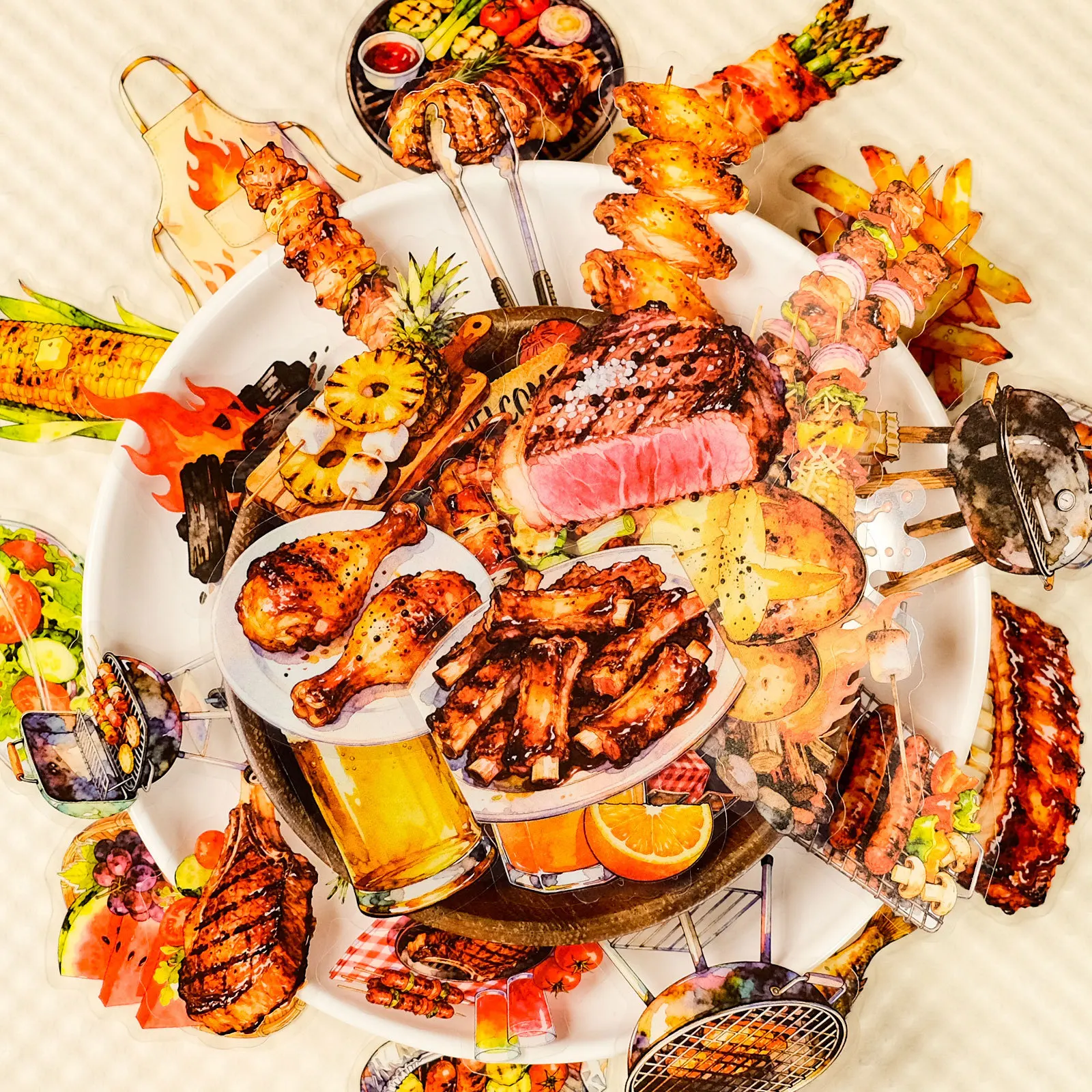 56/112 шт., наклейки для домашних животных на тему кухни для барбекю, канцелярские принадлежности, ноутбук, телефон, гитара, подарочная коробка, декор для багажа, холодильника, эстетические наклейки
56/112 шт., наклейки для домашних животных на тему кухни для барбекю, канцелярские принадлежности, ноутбук, телефон, гитара, подарочная коробка, декор для багажа, холодильника, эстетические наклейки