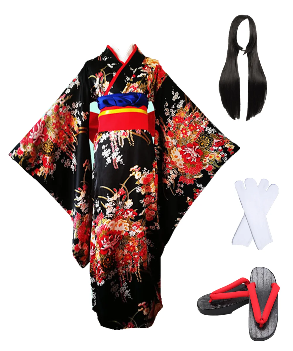 Adult Anime Movie Black Girl Cosplay Enma Ai Kimono Women's Suit Halloween Costume
Adult Anime Movie Black Girl Cosplay Enma Ai Kimono Women's Suit Halloween Costume