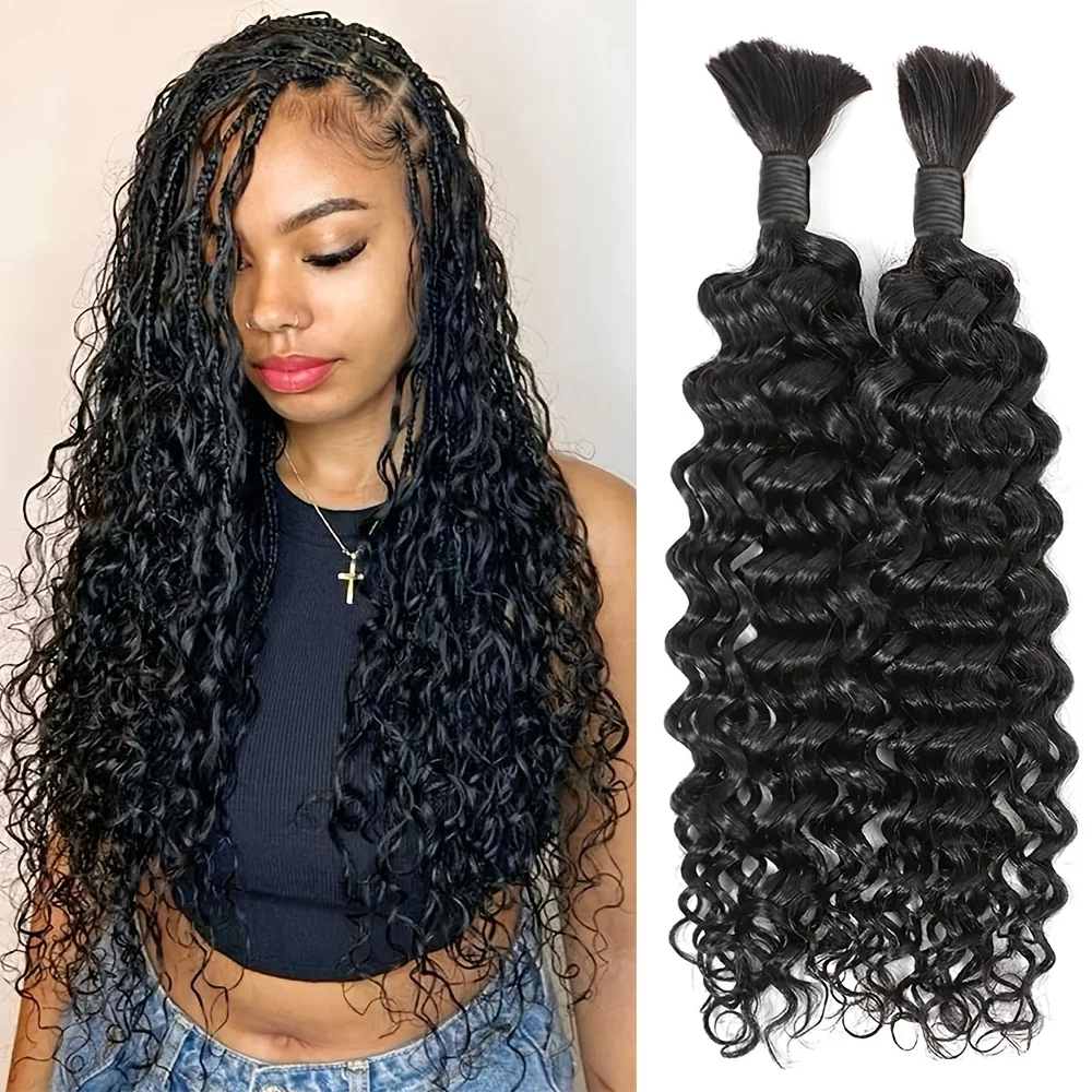 Deep Wave Bulk Human Hair for Bohemian Braids Featuring No Weft for Wet And Wavy Styles Natural Braiding Curly Hair Extensions
Deep Wave Bulk Human Hair for Bohemian Braids Featuring No Weft for Wet And Wavy Styles Natural Braiding Curly Hair Extensions