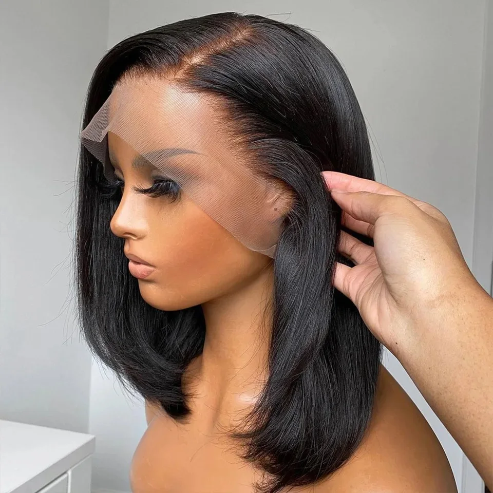 Brazilian Bob Wig Straight Bob Wig 13x4 Lace Front Human Hair Wigs 180% Density Transparent 4x4 Lace Closure Wig Remy Human Hair
Brazilian Bob Wig Straight Bob Wig 13x4 Lace Front Human Hair Wigs 180% Density Transparent 4x4 Lace Closure Wig Remy Human Hair