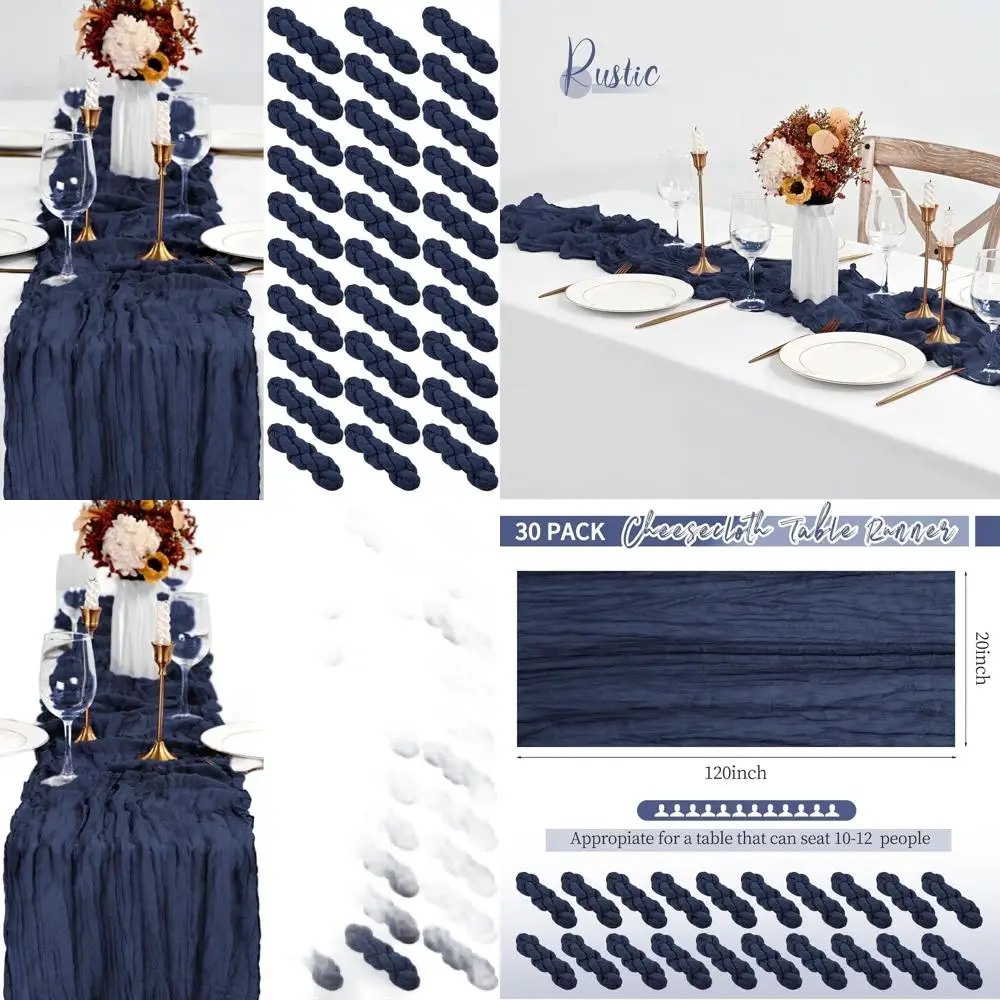 10ft Navy Blue Boho Cheesecloth Runners for Weddings, Parties & Showers
10ft Navy Blue Boho Cheesecloth Runners for Weddings, Parties & Showers